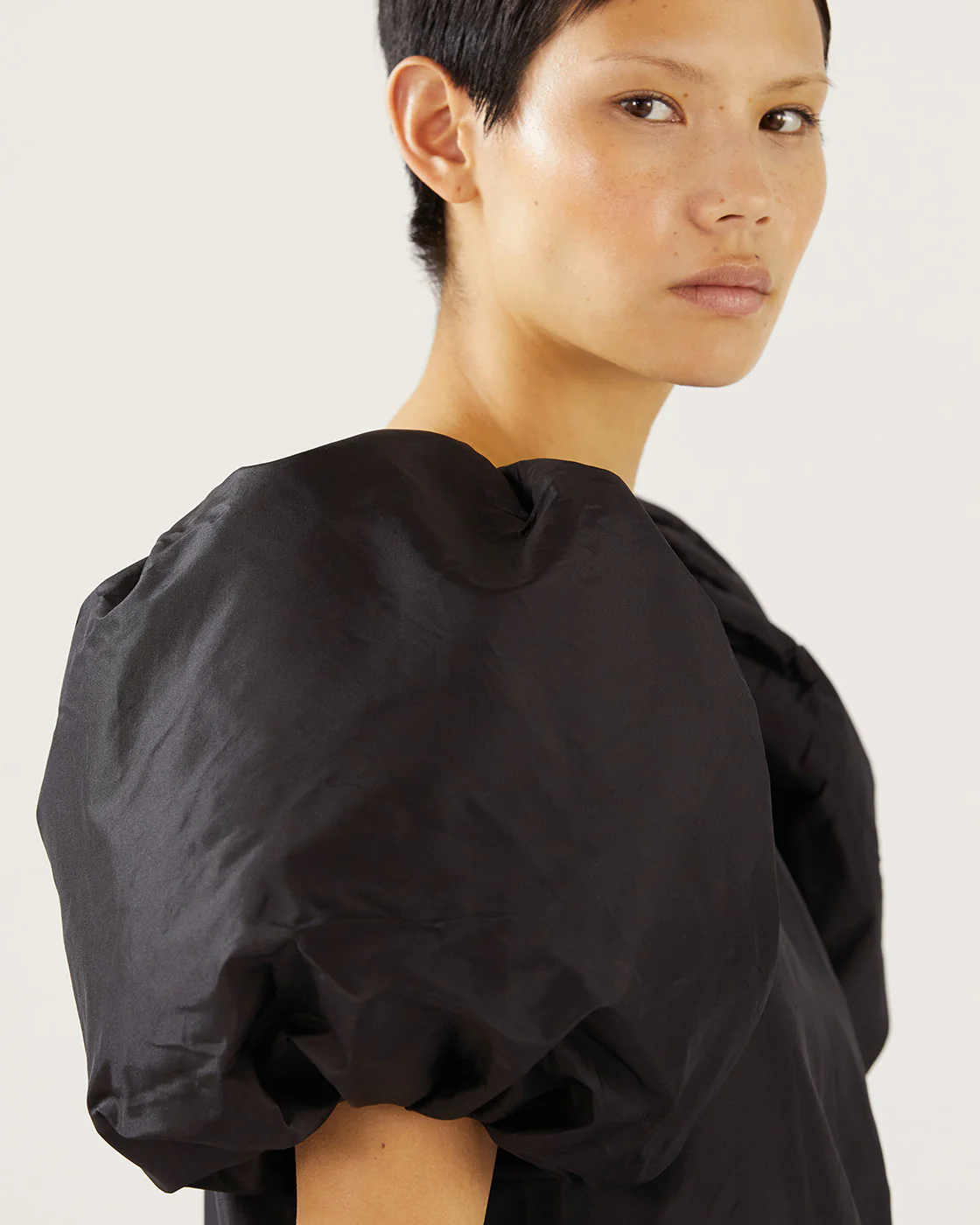 Alara Blouse Recycled Blend Taffeta Navy - Image 3