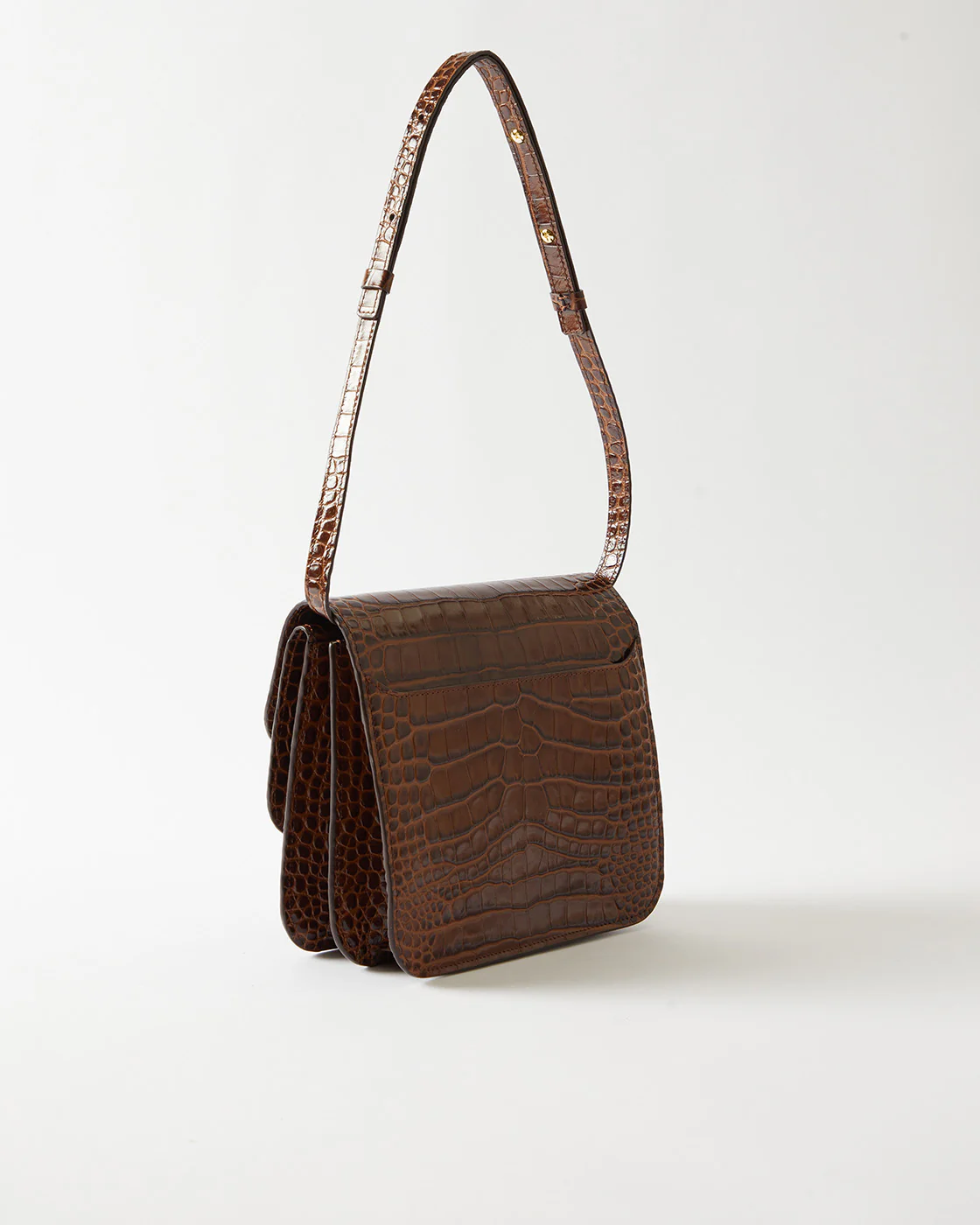Ana Bag Leather Emboss Croc Brown - Image 5