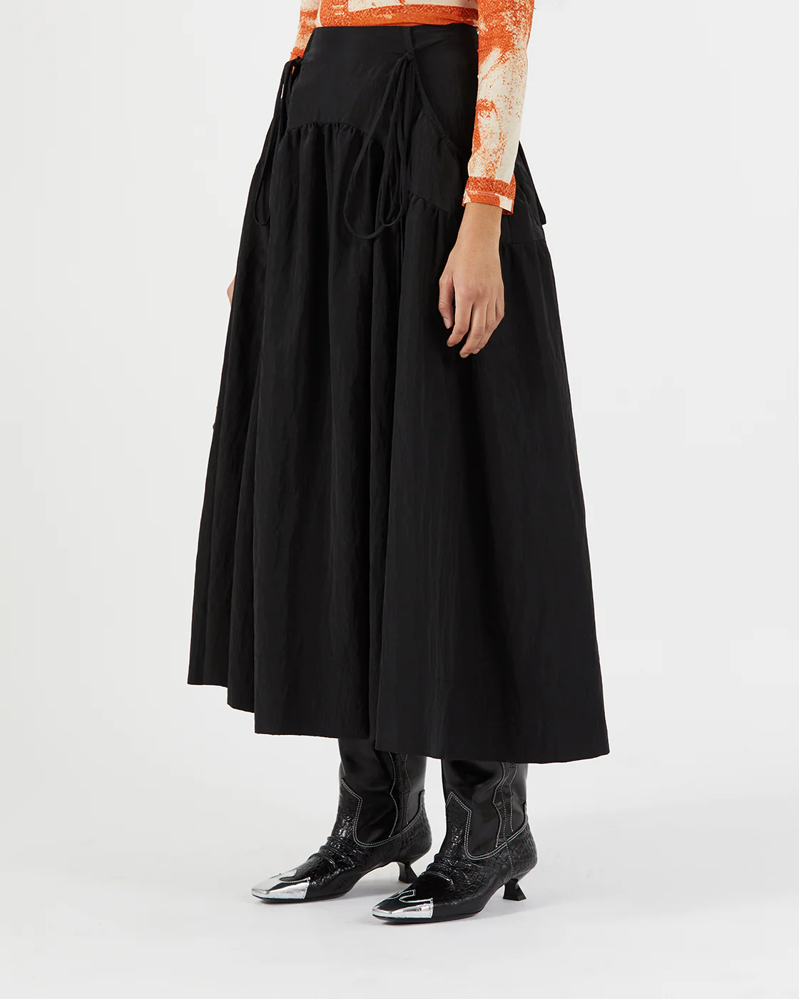 Anika Skirt Taffeta Black - Image 2