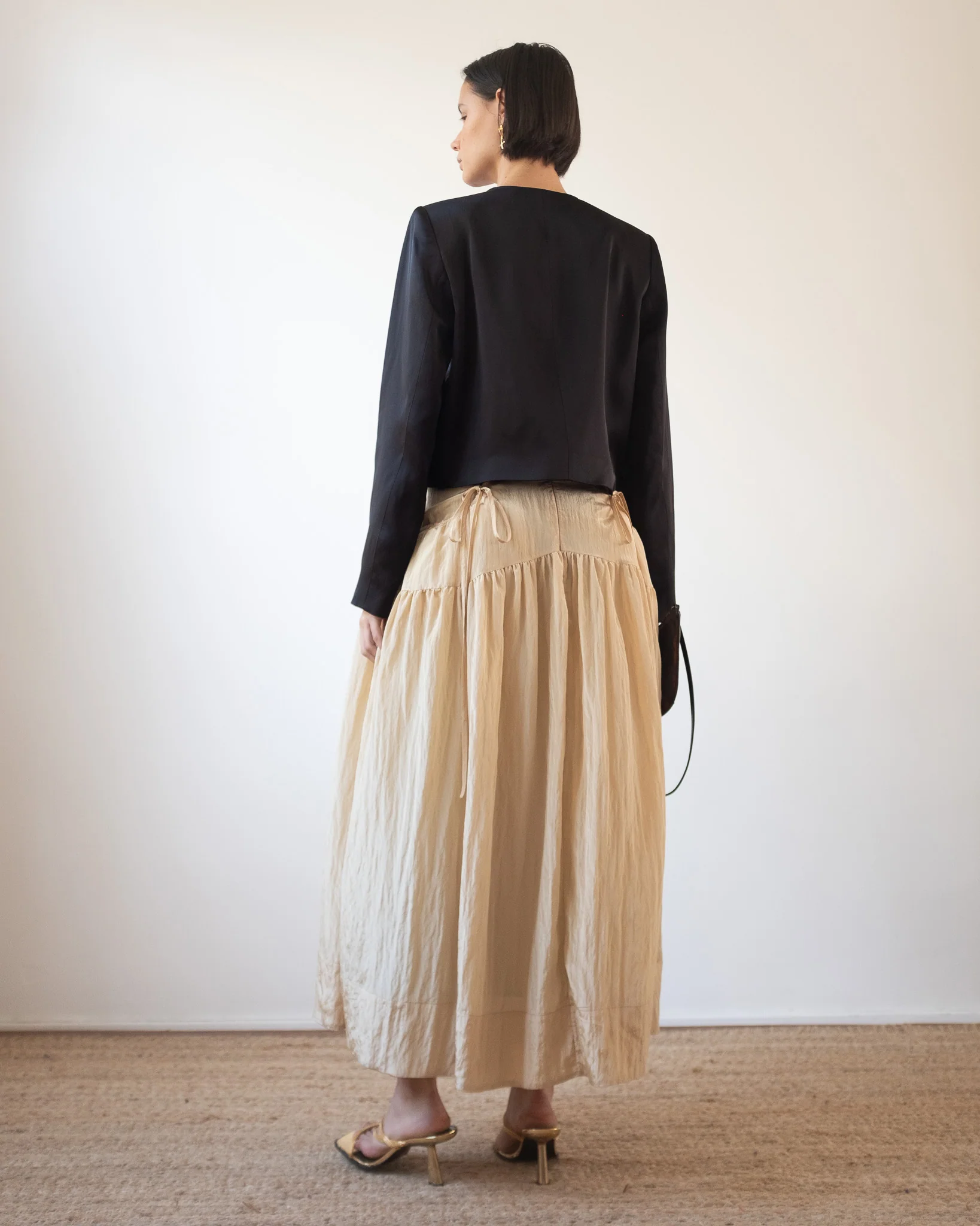 Anika Skirt Viscose Blend Sand - Image 3