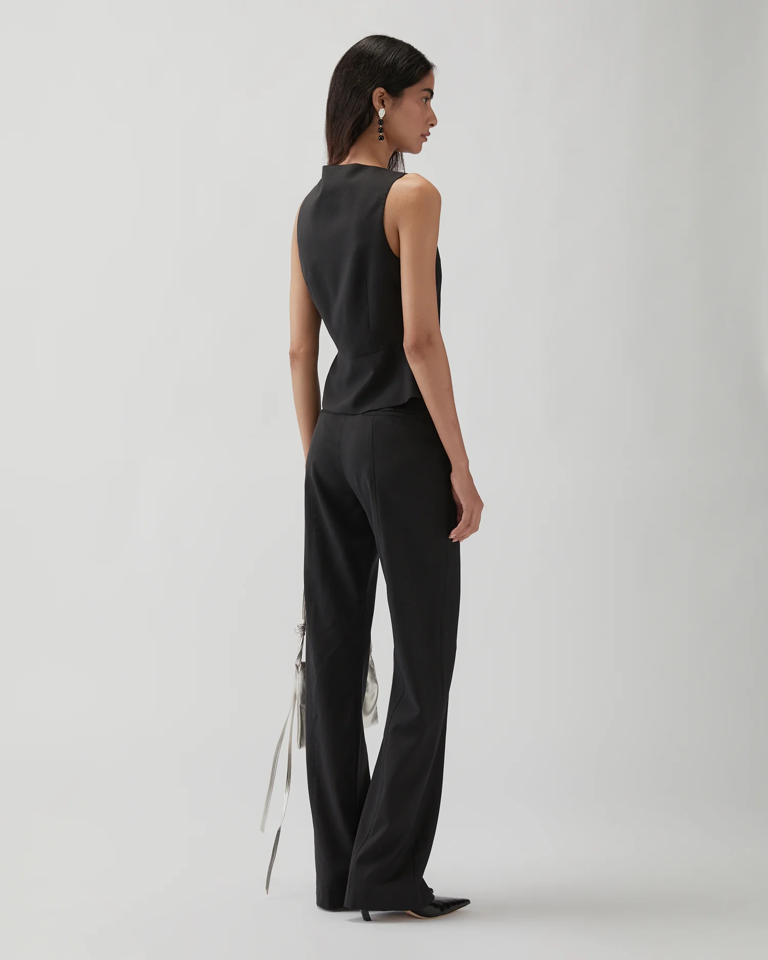 Athena Trousers Wool Suiting Black - Image 4