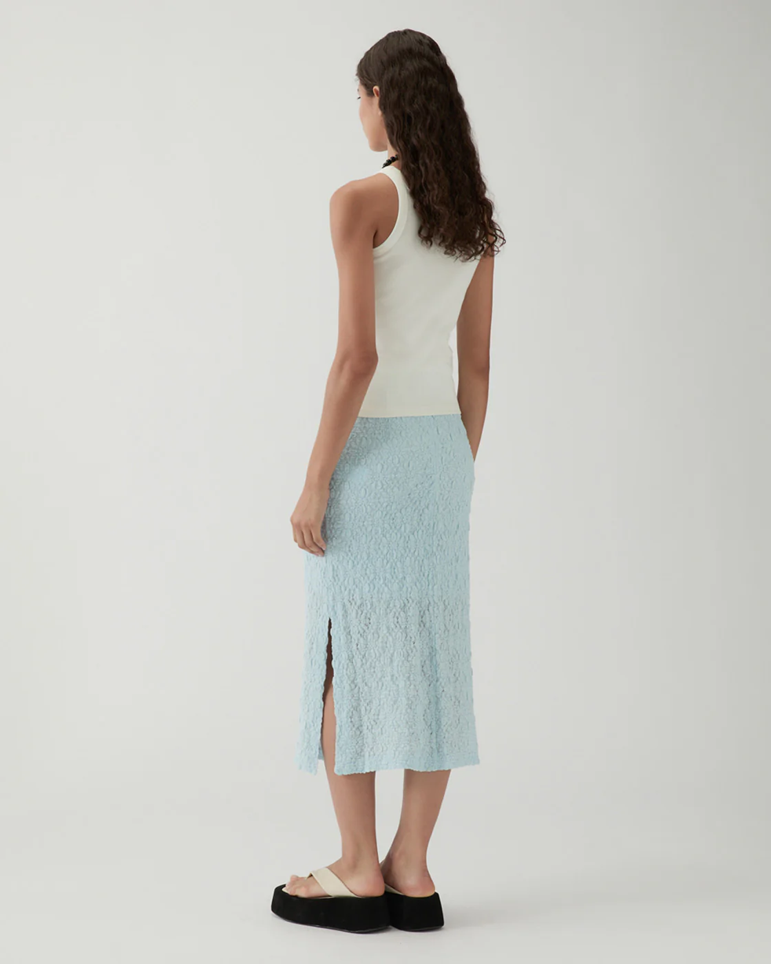 Bailey Tank Cotton Blend Jersey Off-White - Image 4