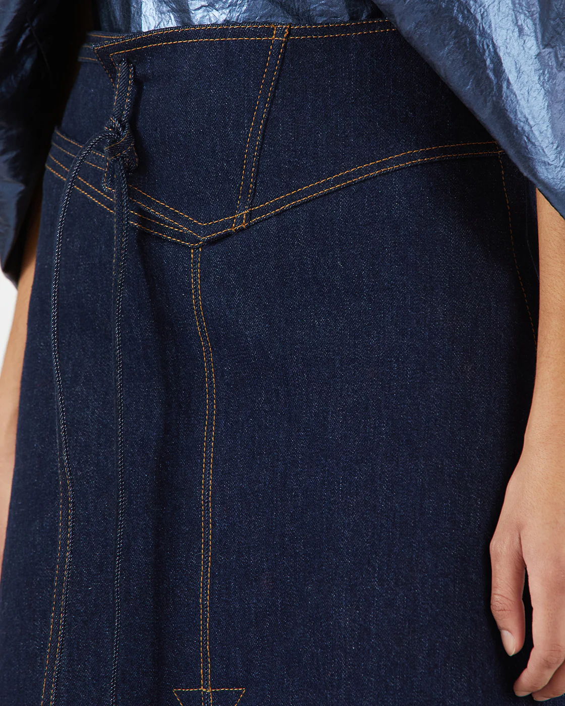 Boone Skirt Organic Cotton Denim Indigo - Image 4