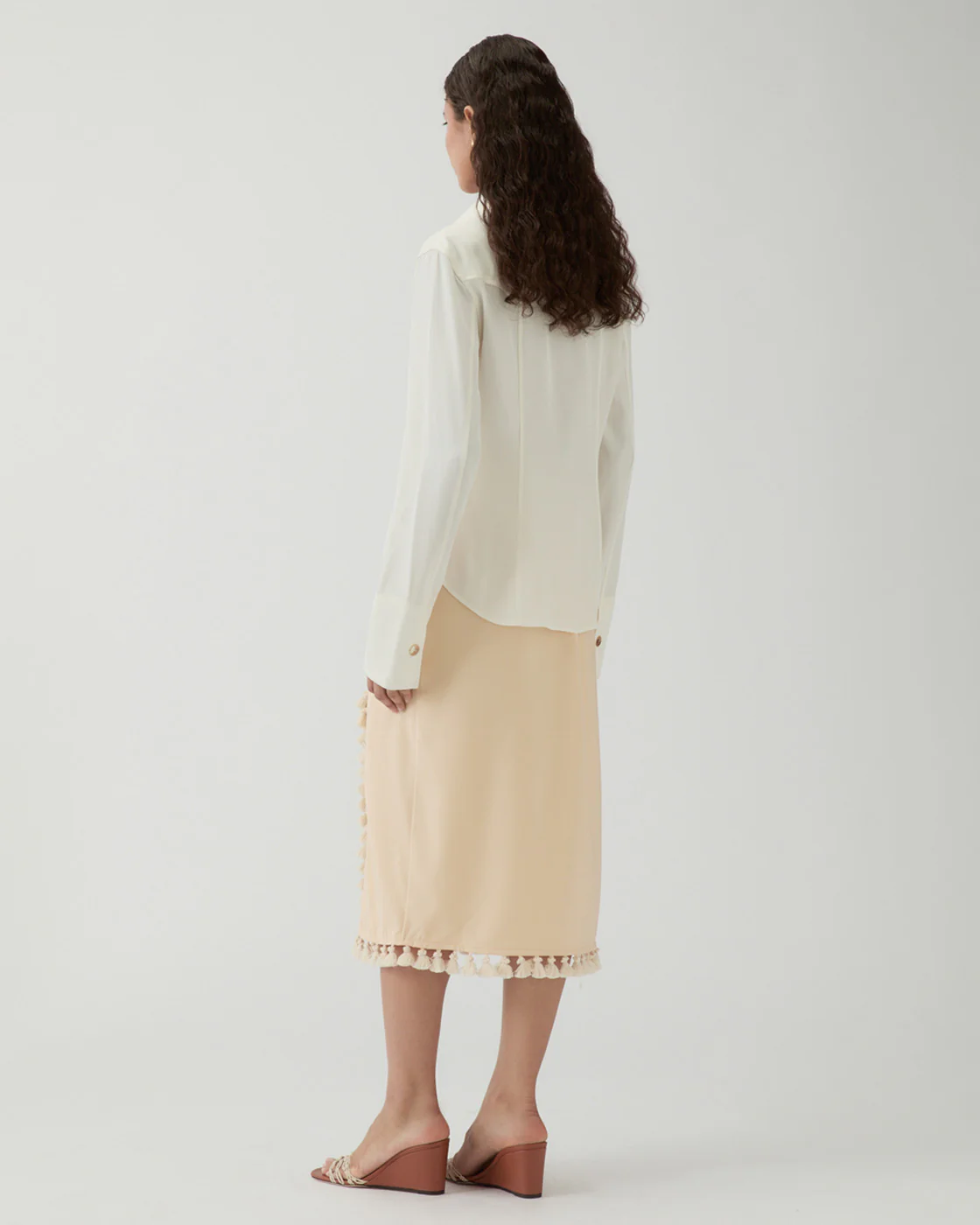 Camilla Shirt Viscose Twill Off-White - Image 4