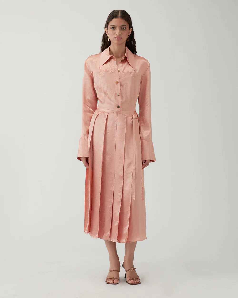Camille Shirt Acetate Satin Pink - Image 4