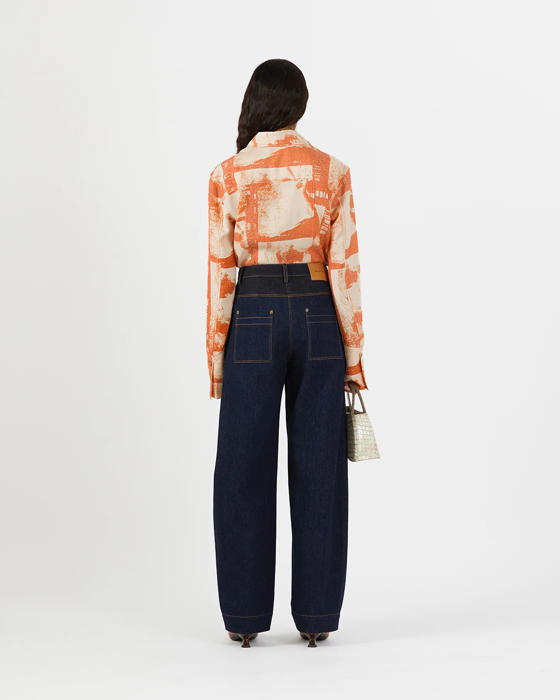 Camille Shirt Tencel Print Rust - Image 3