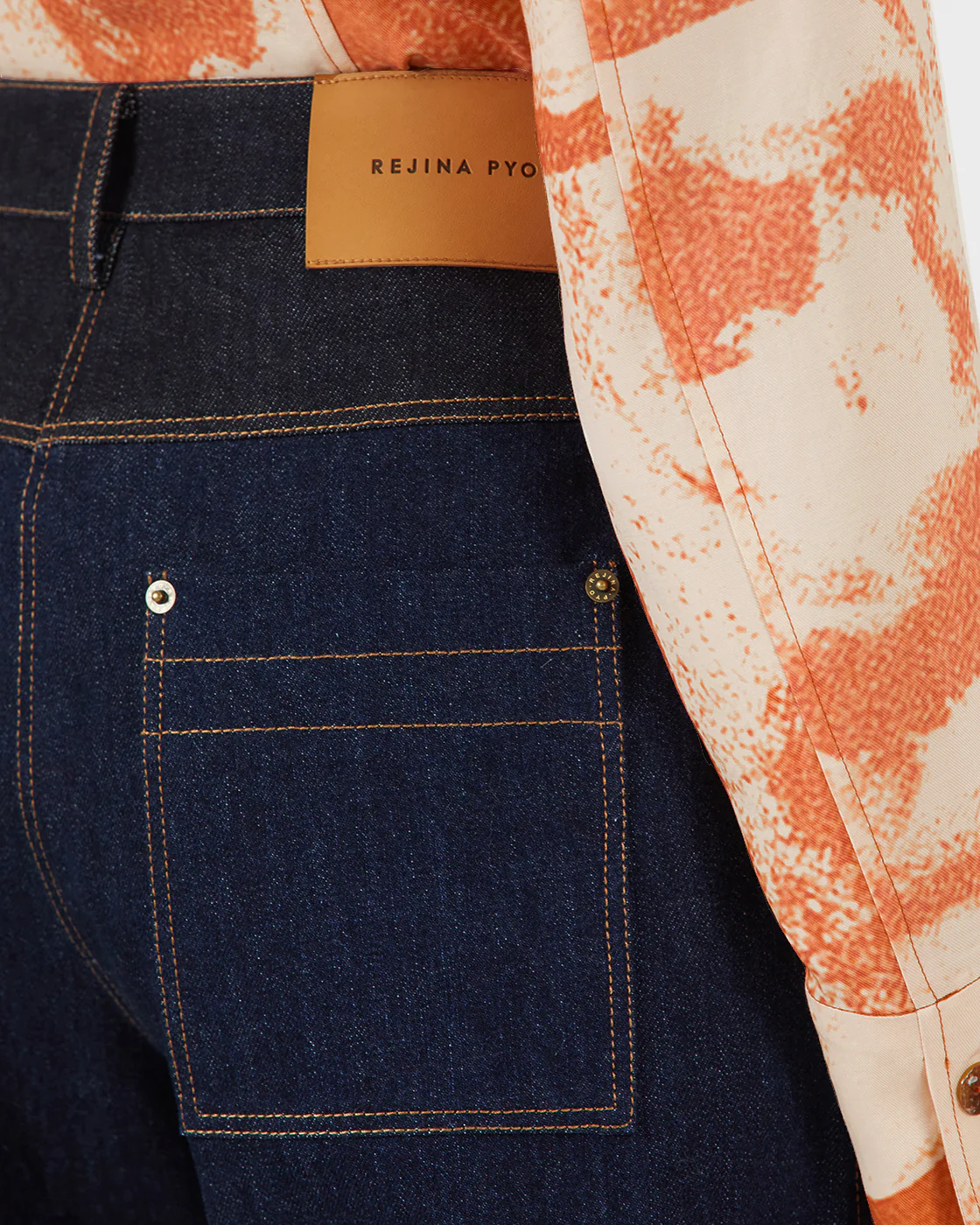 Camille Shirt Tencel Print Rust - Image 4