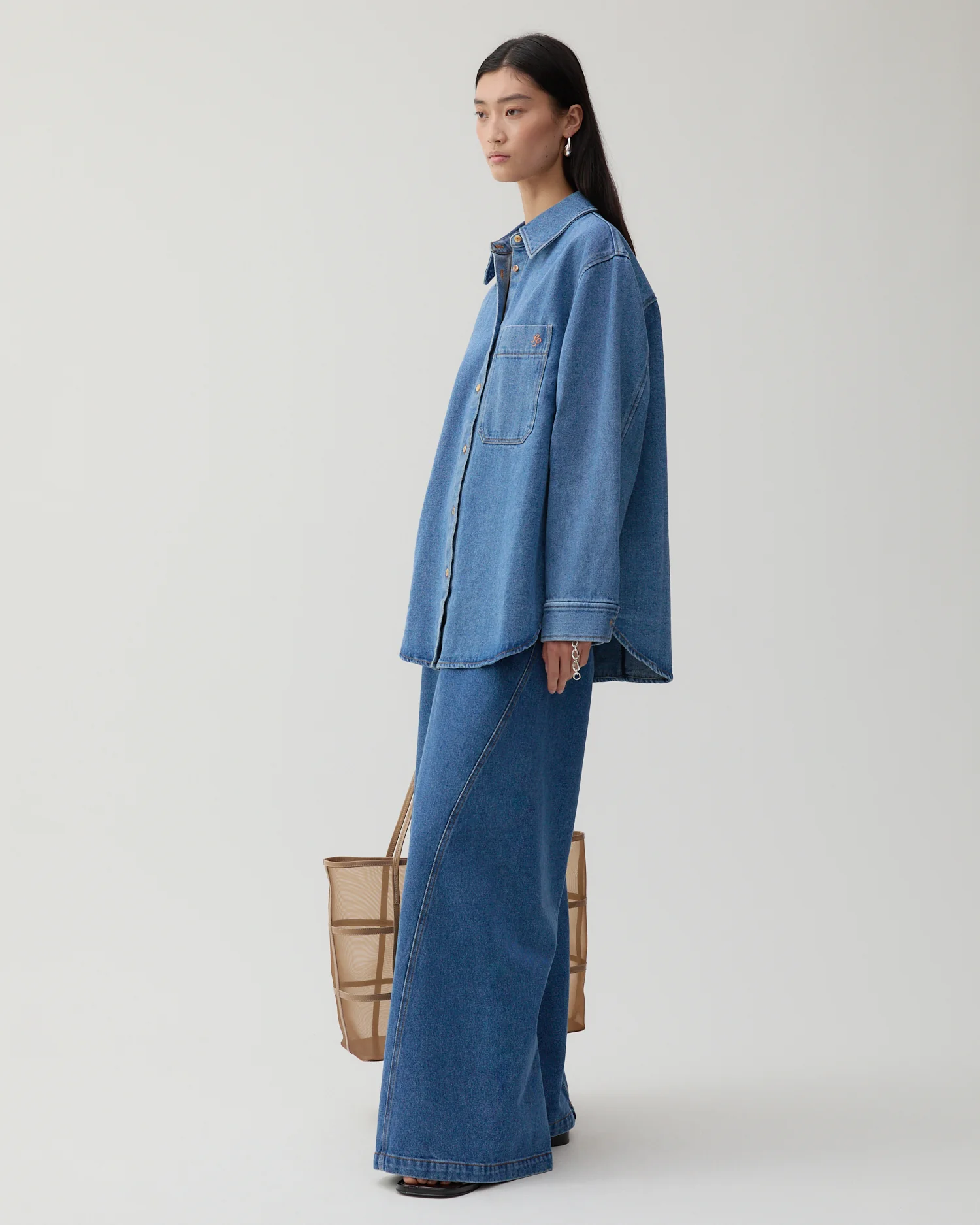Caprice Shirt Organic Cotton Denim Indigo - Image 3