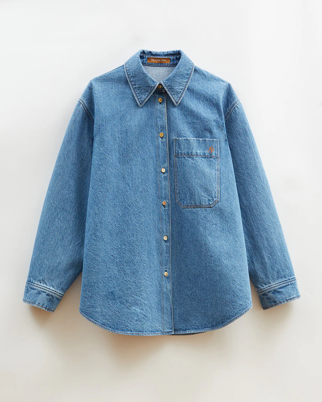 Caprice Shirt Organic Cotton Denim Indigo - Image 5