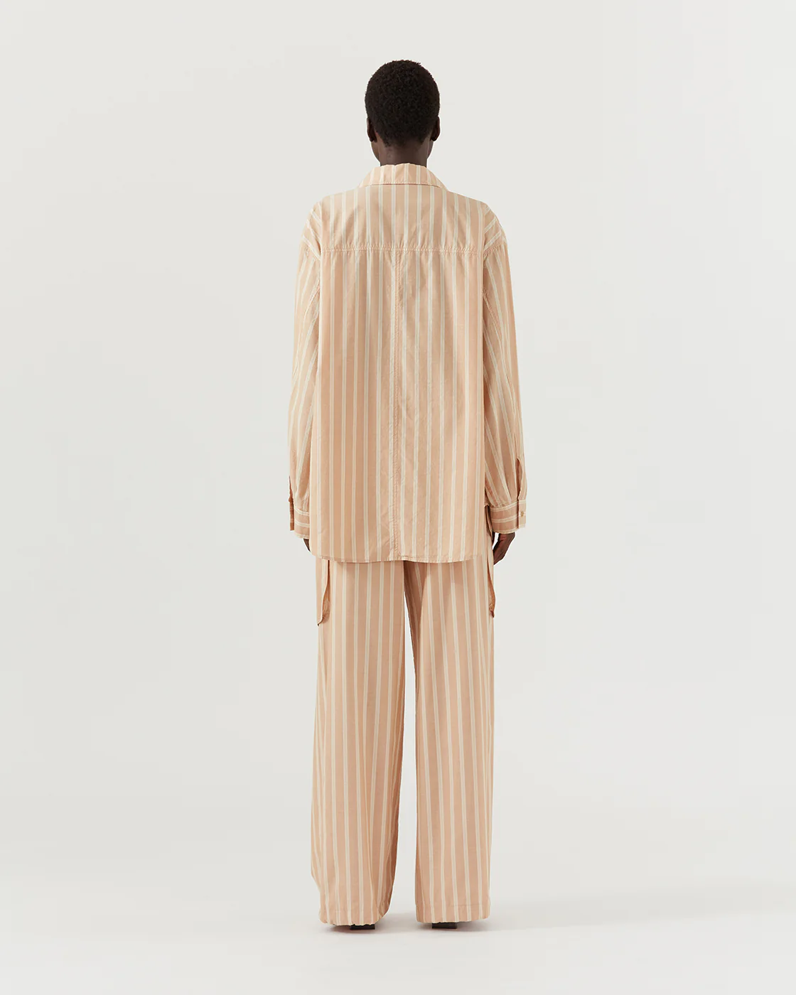 Caprice Shirt Silk Blend Stripe Pink - Image 6