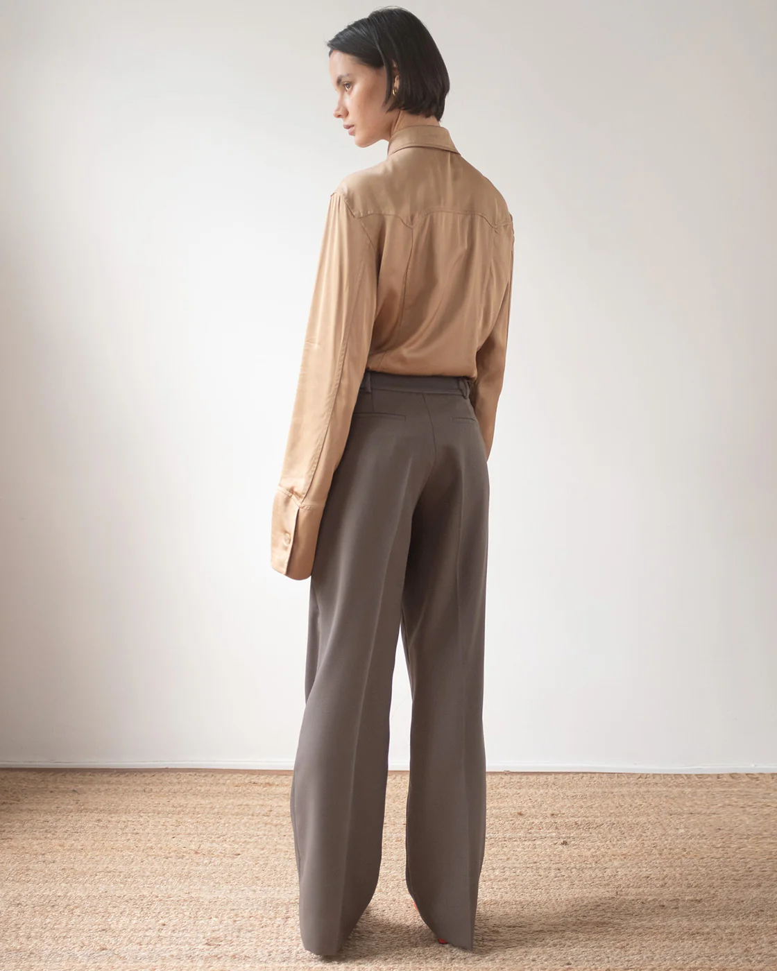 Cathy Trousers Tencel Blend Grey - Image 3
