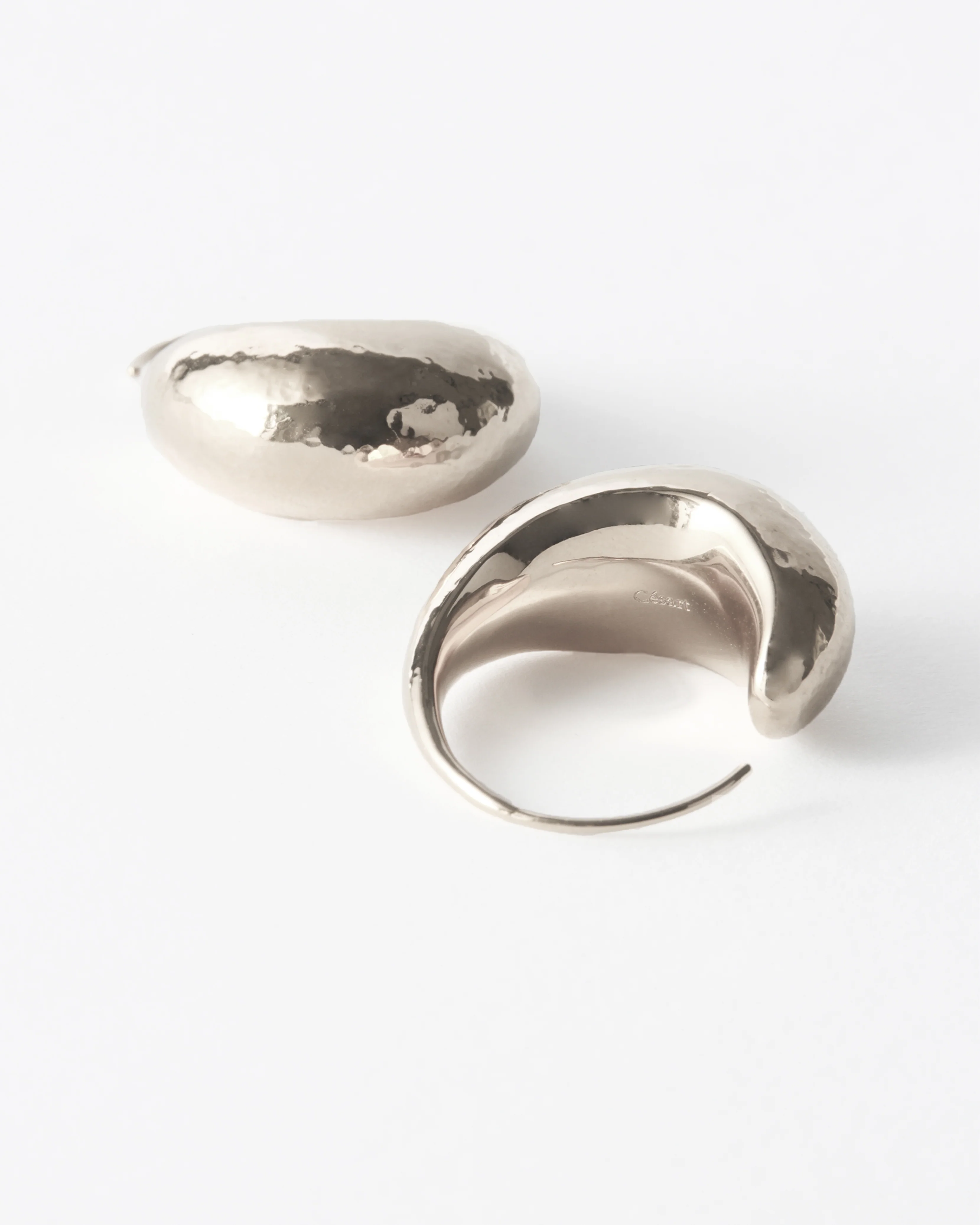 Curved Hoops Silver Plated - Image 3