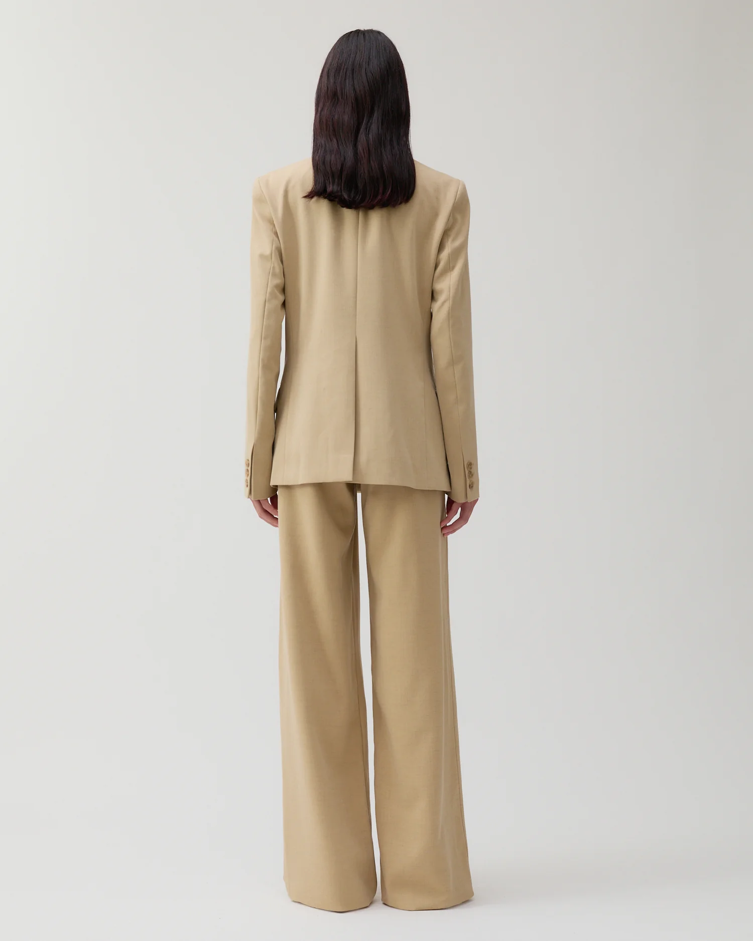 Dana Blazer Tencel Blend Suiting Beige - Image 3