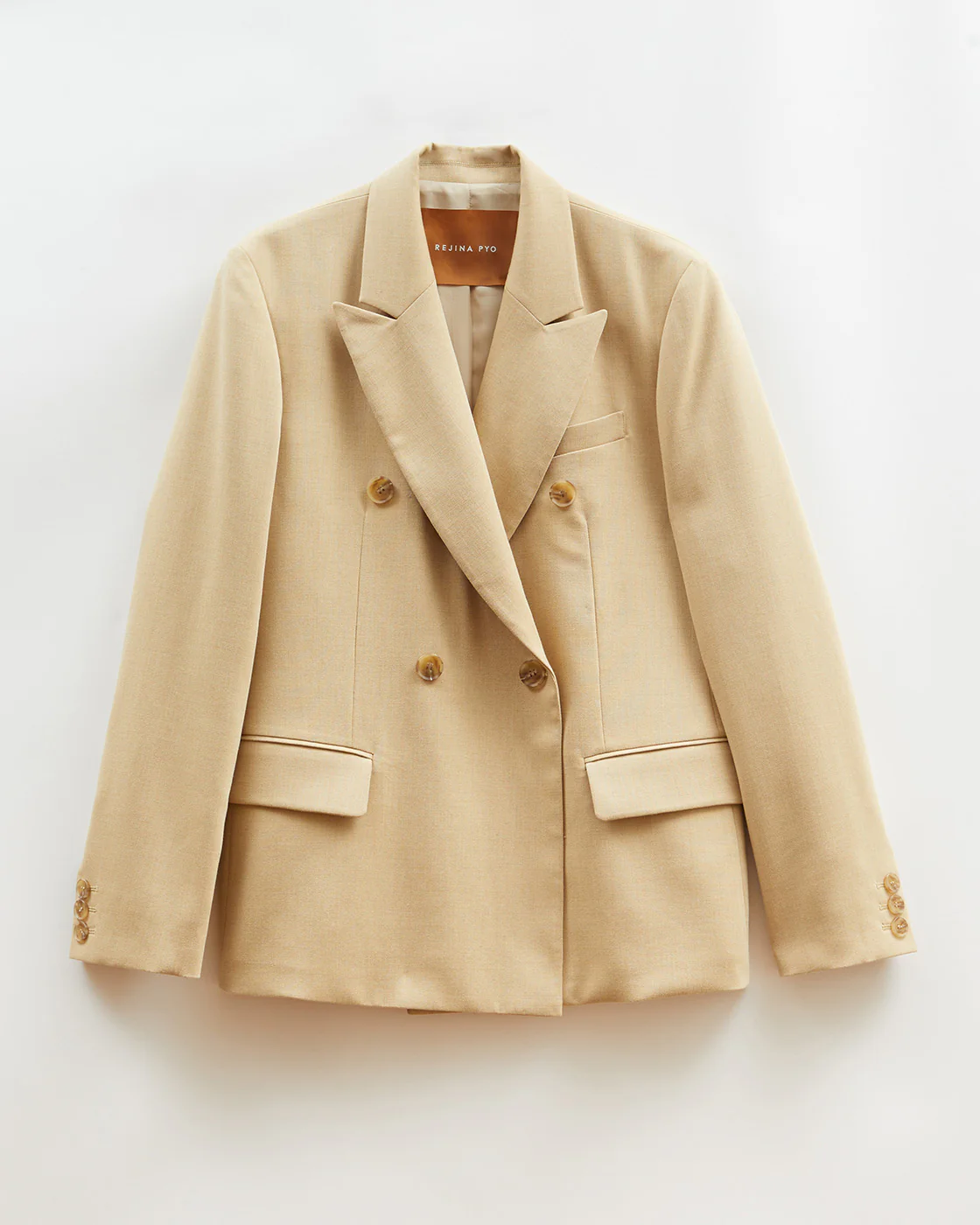 Dana Blazer Tencel Blend Suiting Beige - Image 5