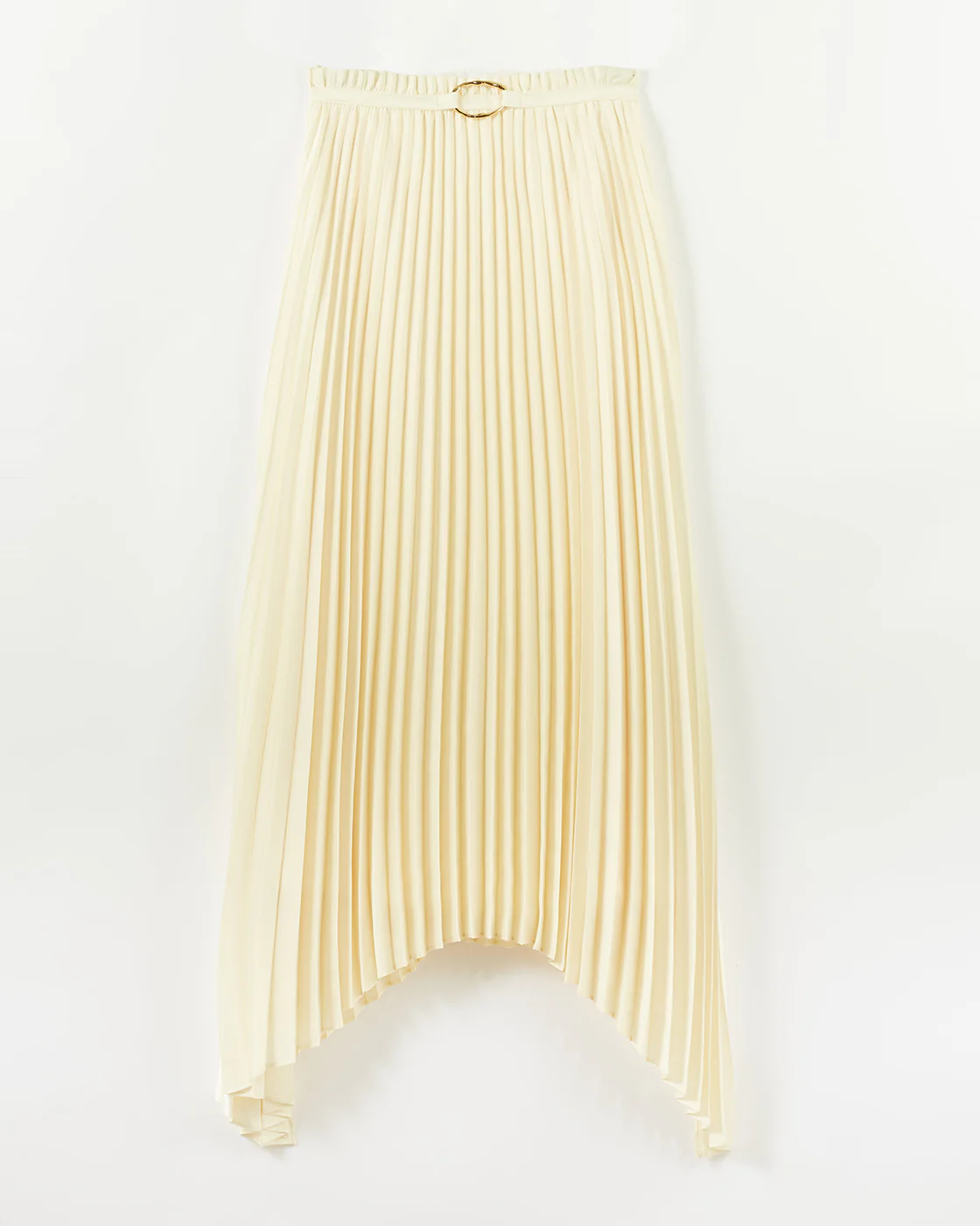 Dilan Skirt Pleated Satin Off-White - Image 6