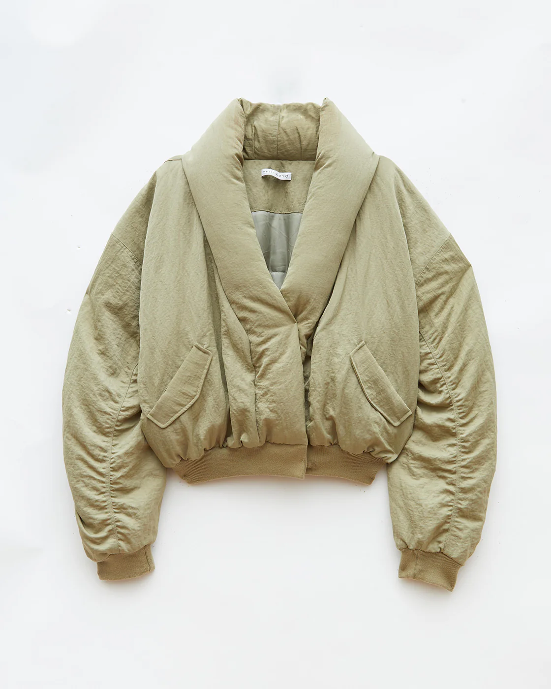 Duvet Jacket Nylon Khaki - Image 5