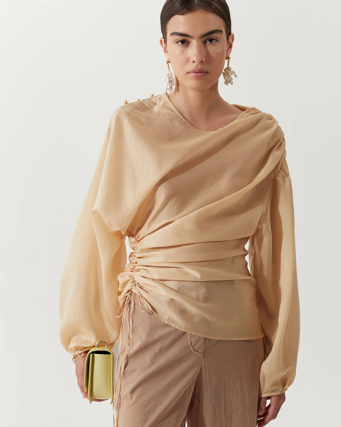 Ebba Top Tencel Blend Tan - Image 3