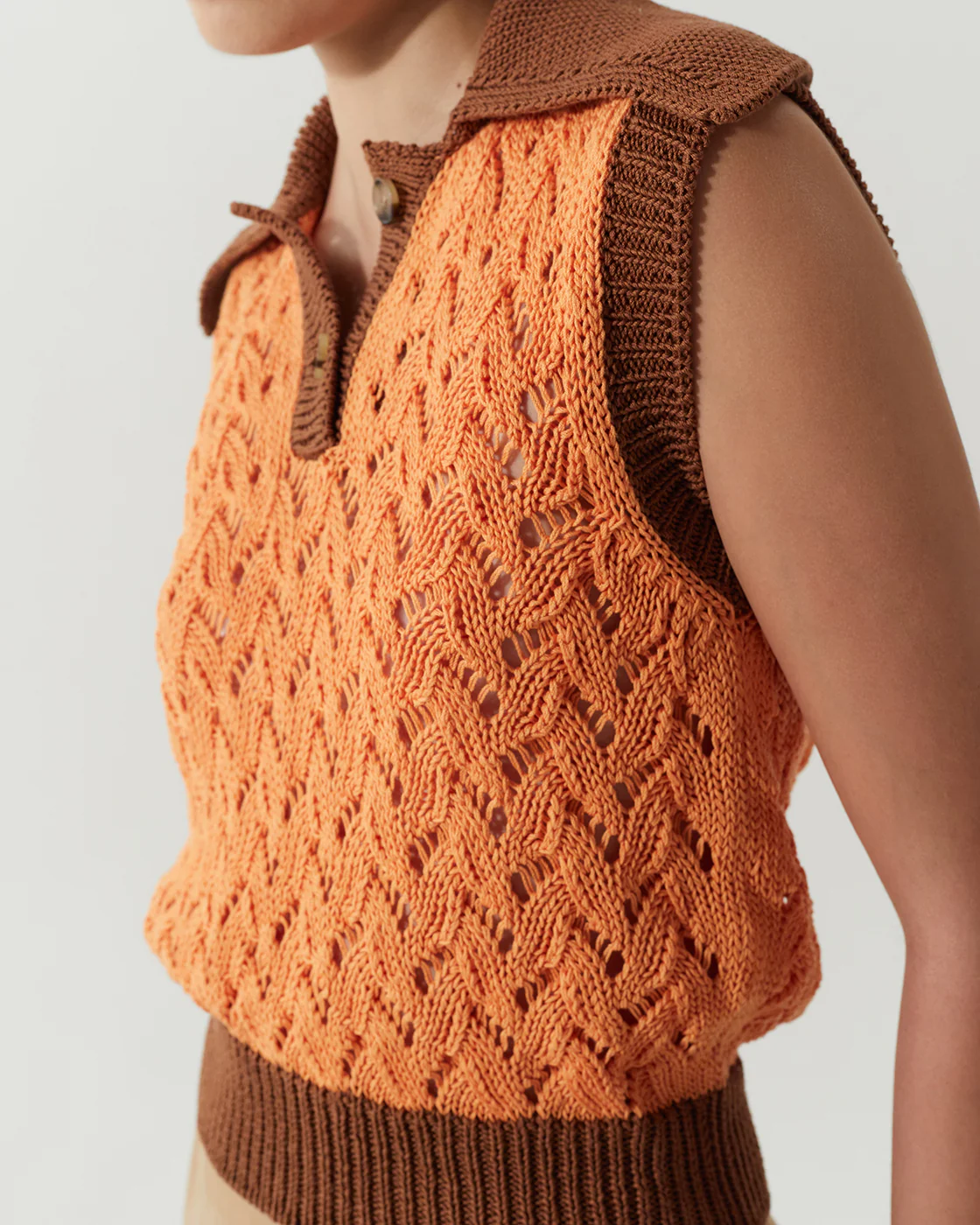 Elfie Vest Organic Cotton Orange - Image 3