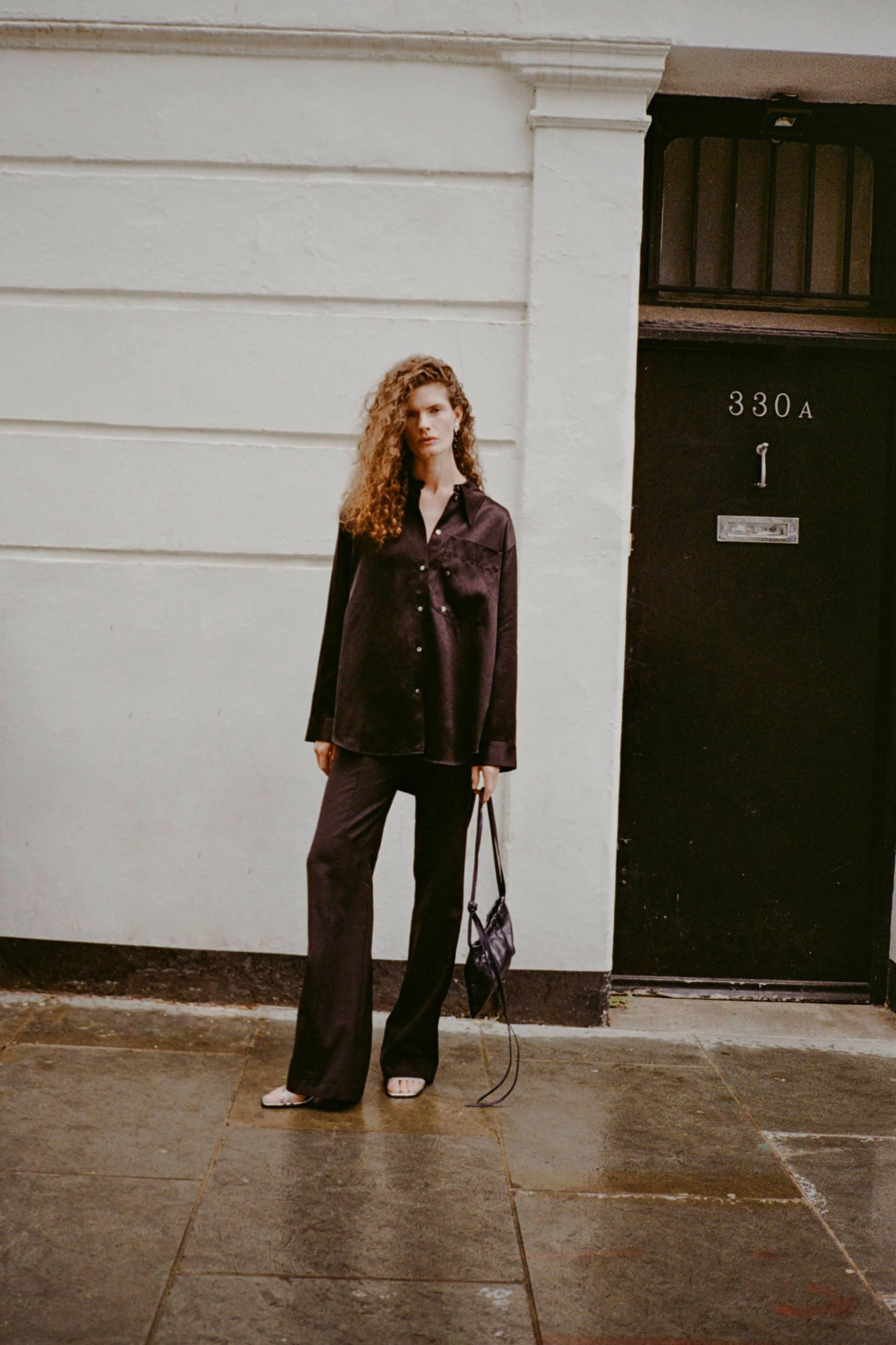 Ellis Shirt Duchesse Satin Black - Image 2