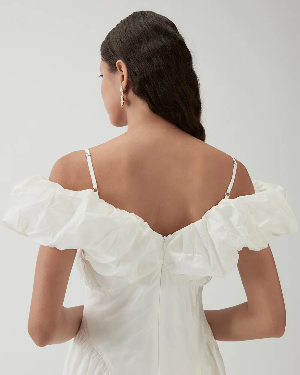 Erin Dress Silk Off-White - Image 3
