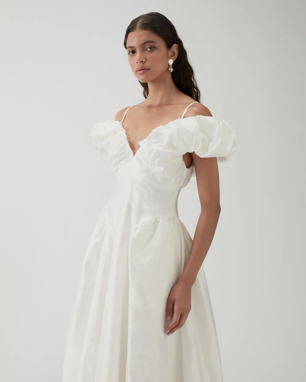 Erin Dress Silk Off-White - Image 4