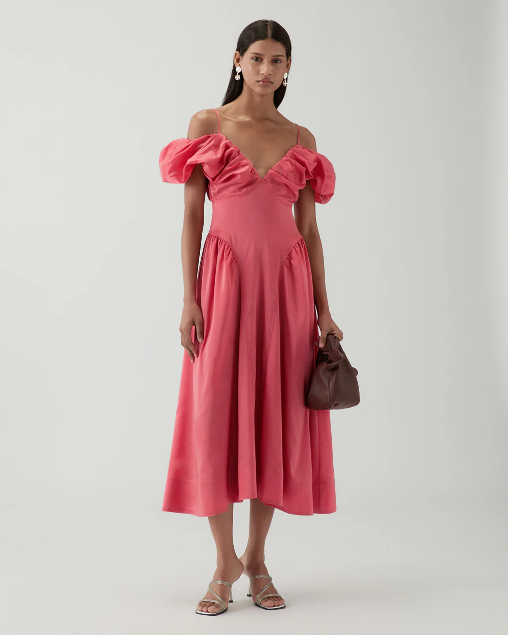Erin Dress Viscose Blend Taffeta Pink