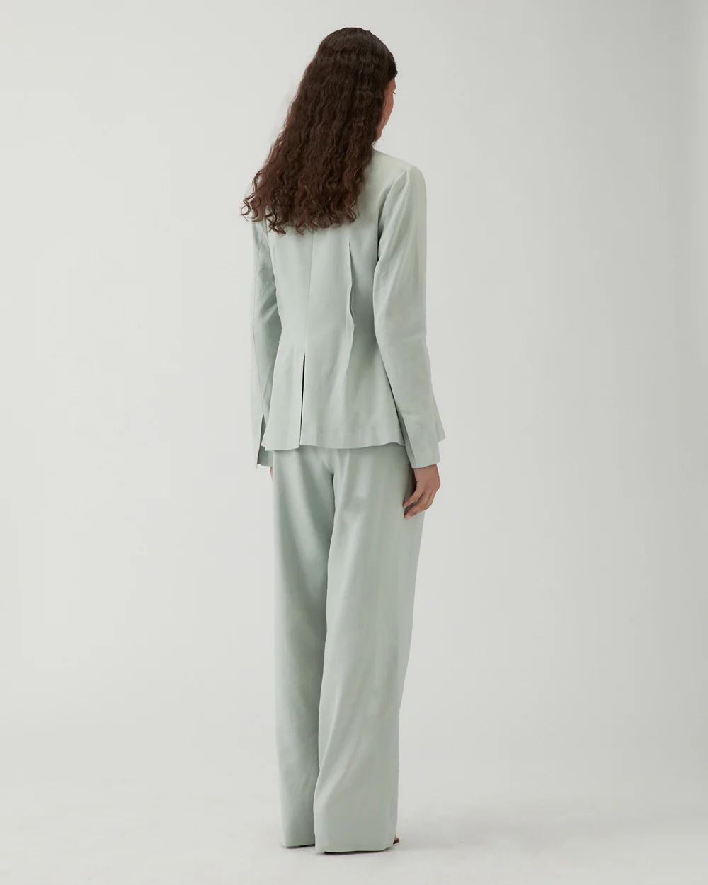 Etta Jacket Viscose Linen Blend Blue - Image 5