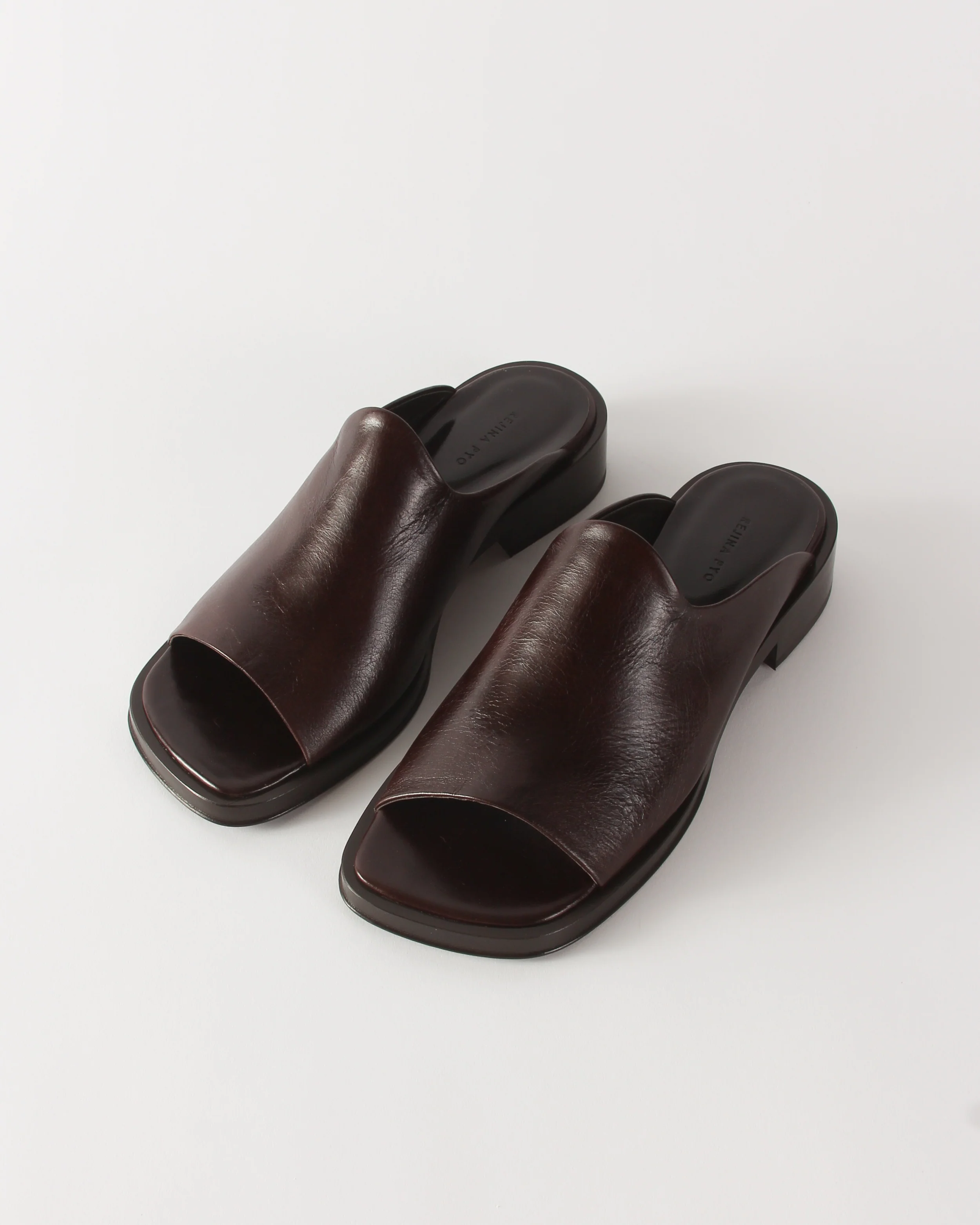 Flat Mule Leather Brown - Image 3