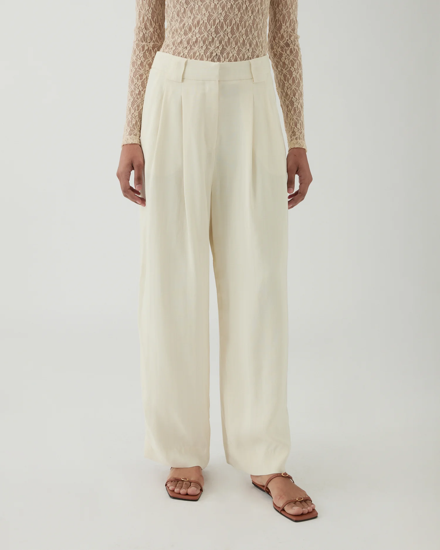 Freya Trousers Viscose Off-White - Image 4
