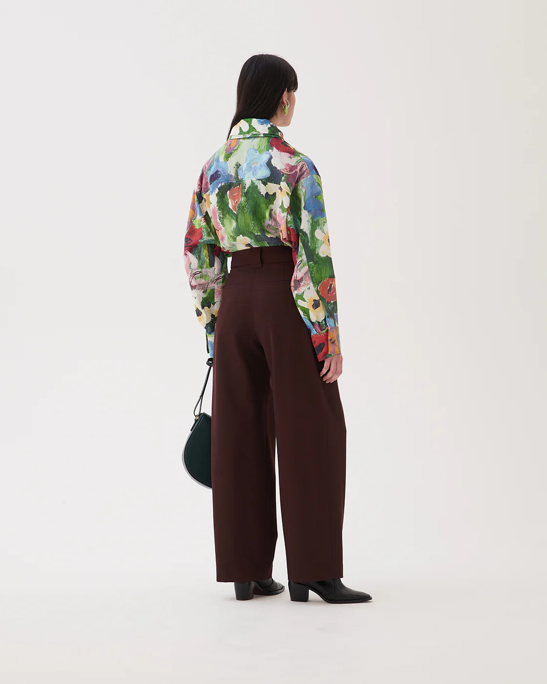 Freya Trousers Wool Blend Twill Burgundy - Image 6