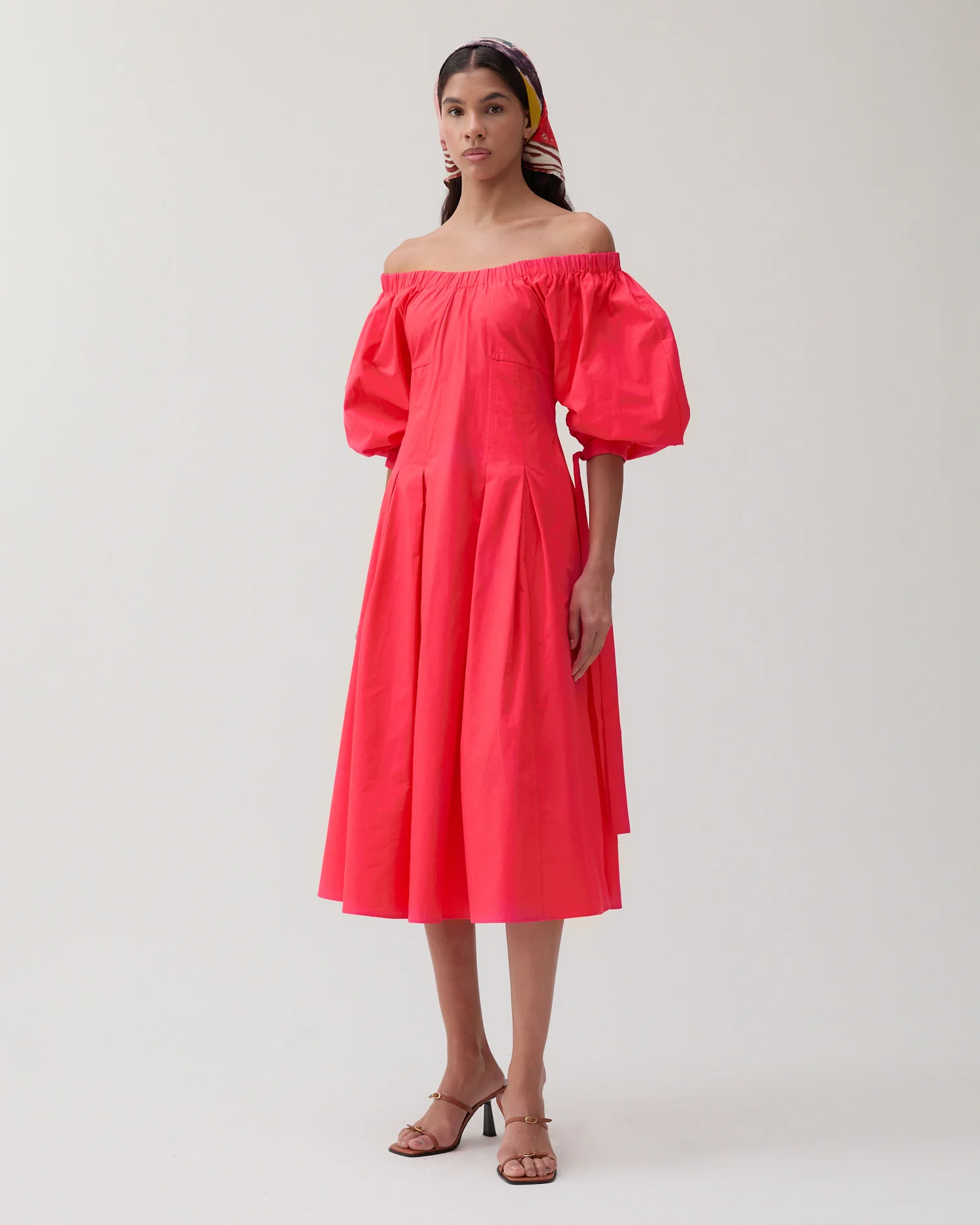 Greta Dress Organic Cotton Red - Image 2