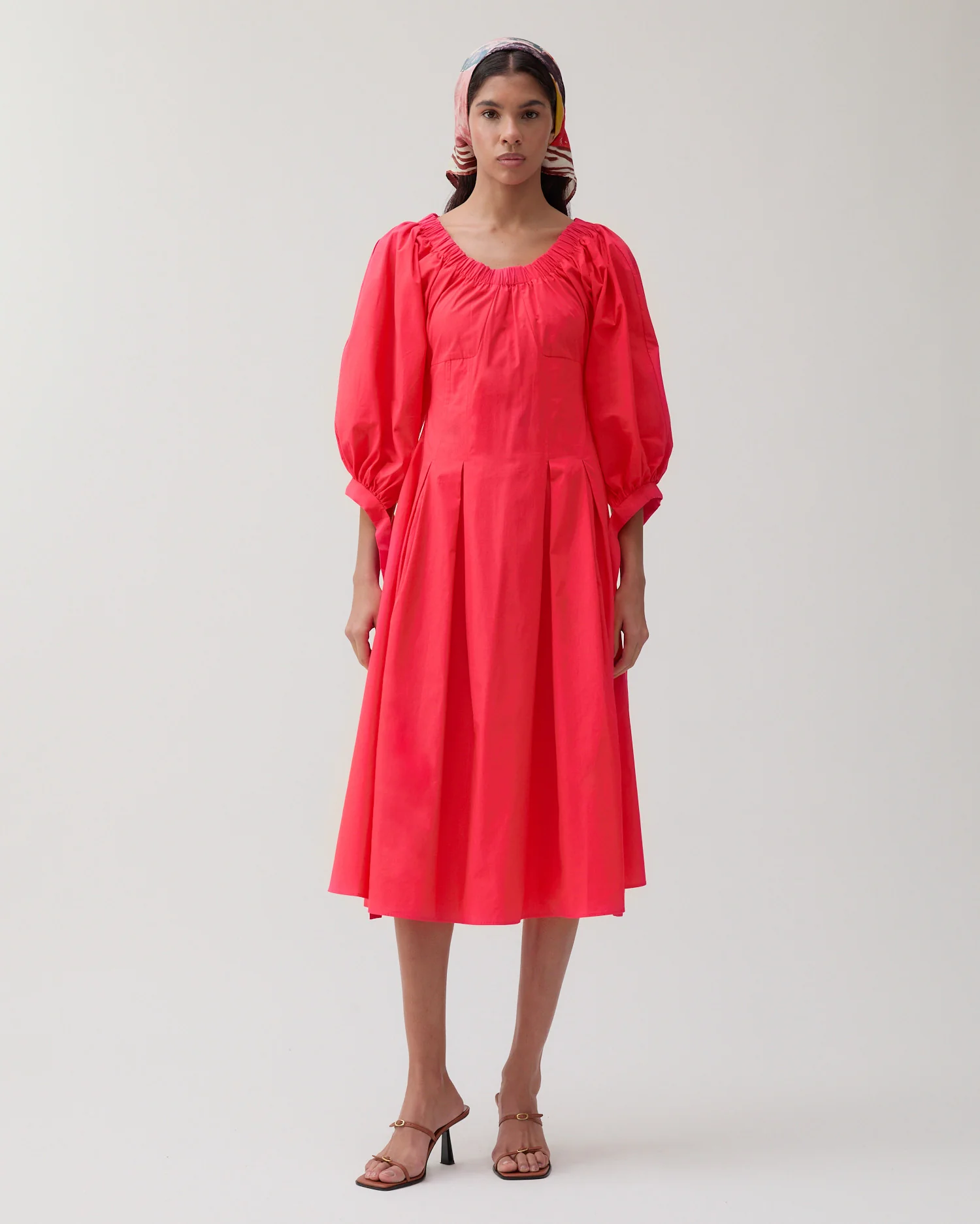 Greta Dress Organic Cotton Red - Image 4