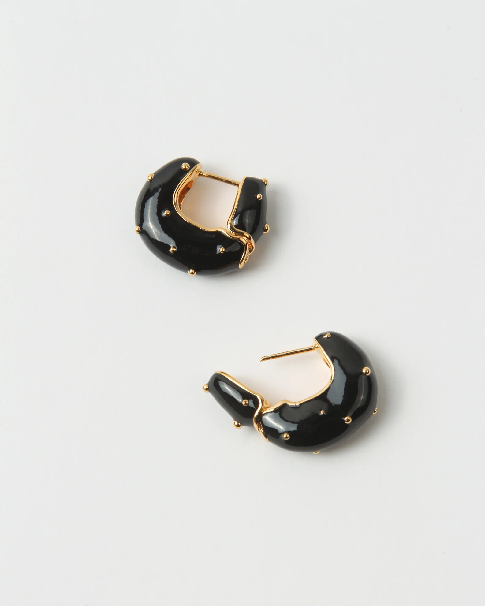 Iris Hoop Earrings Gold Plated and Enamel - Image 3