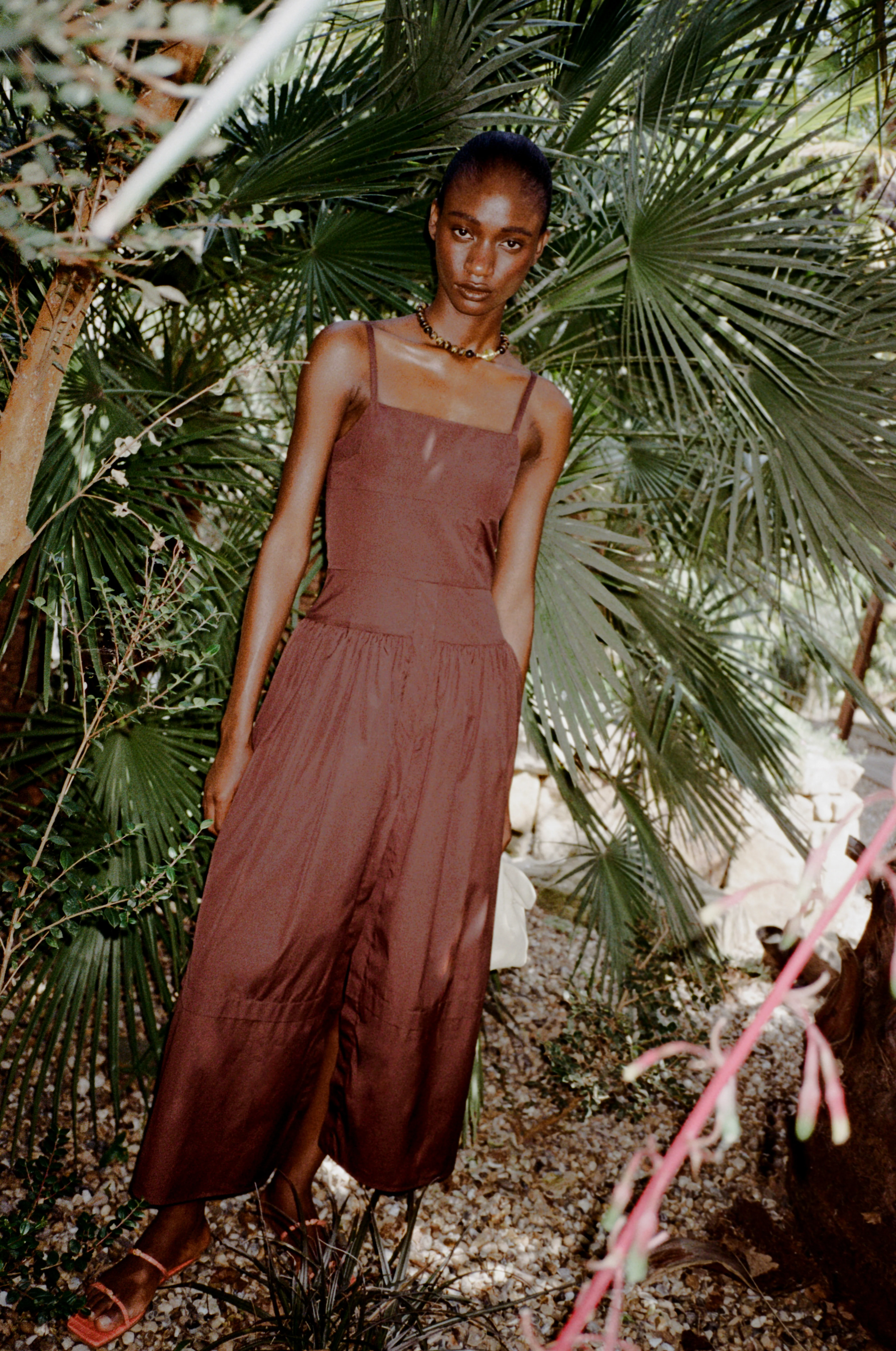 Issy Dress Cotton Brown - Image 6