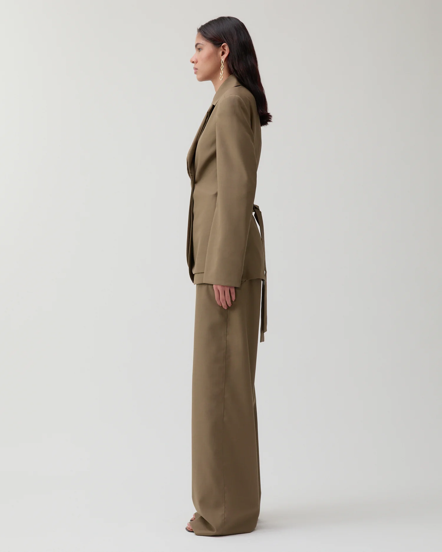 Johanna Blazer Wool Blend Olive - Image 5