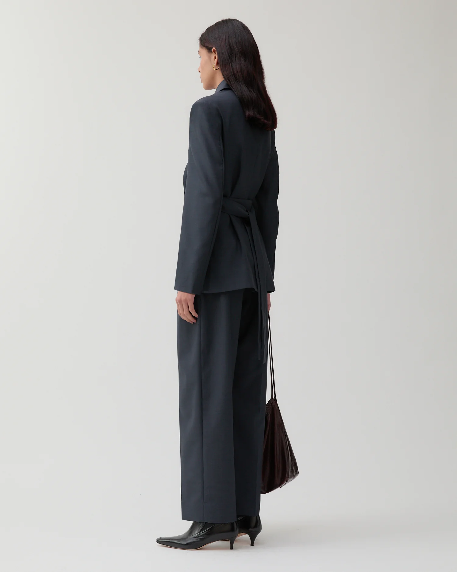 Johanna Blazer Wool Blend Suiting Slate - Image 4