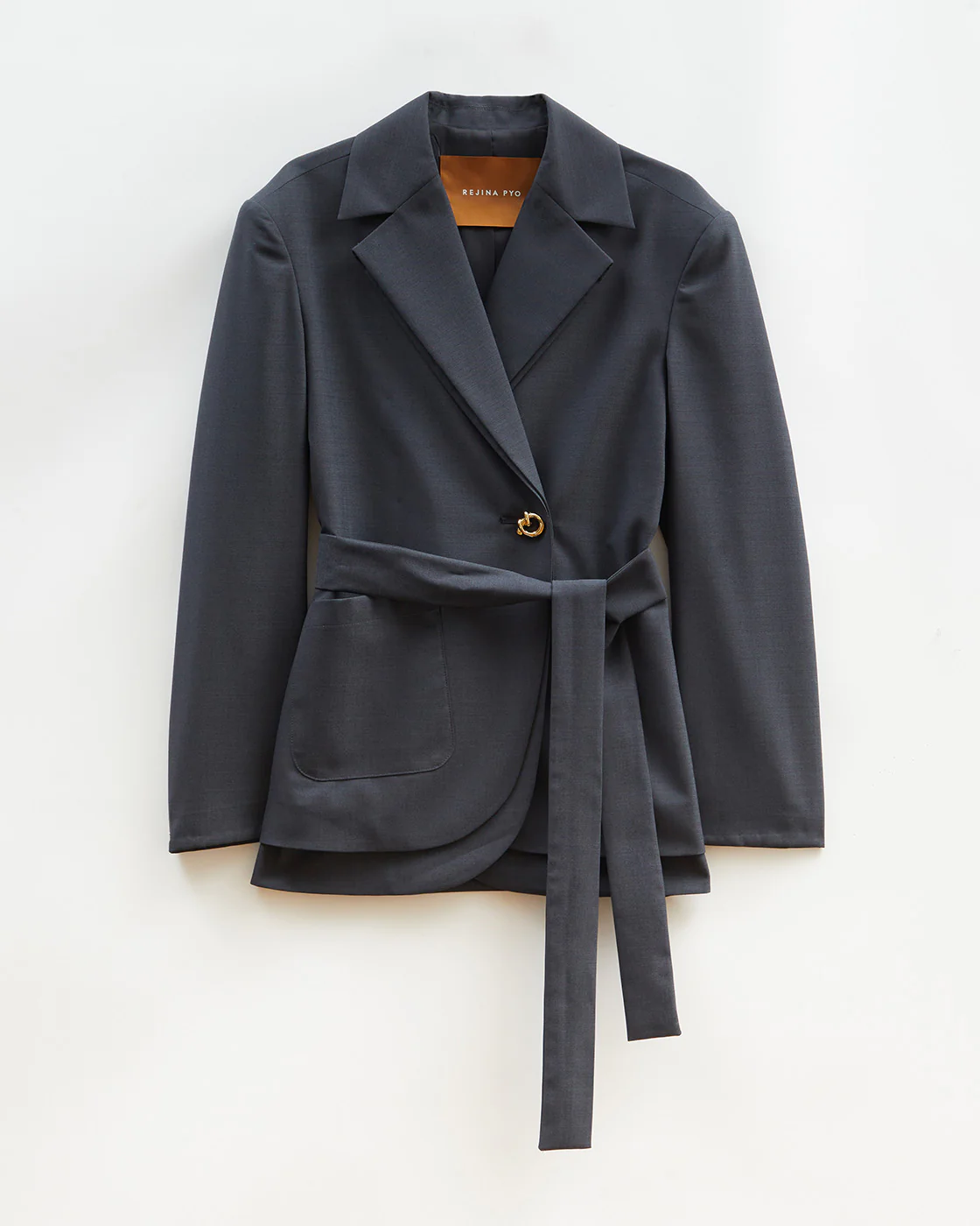 Johanna Blazer Wool Blend Suiting Slate - Image 6