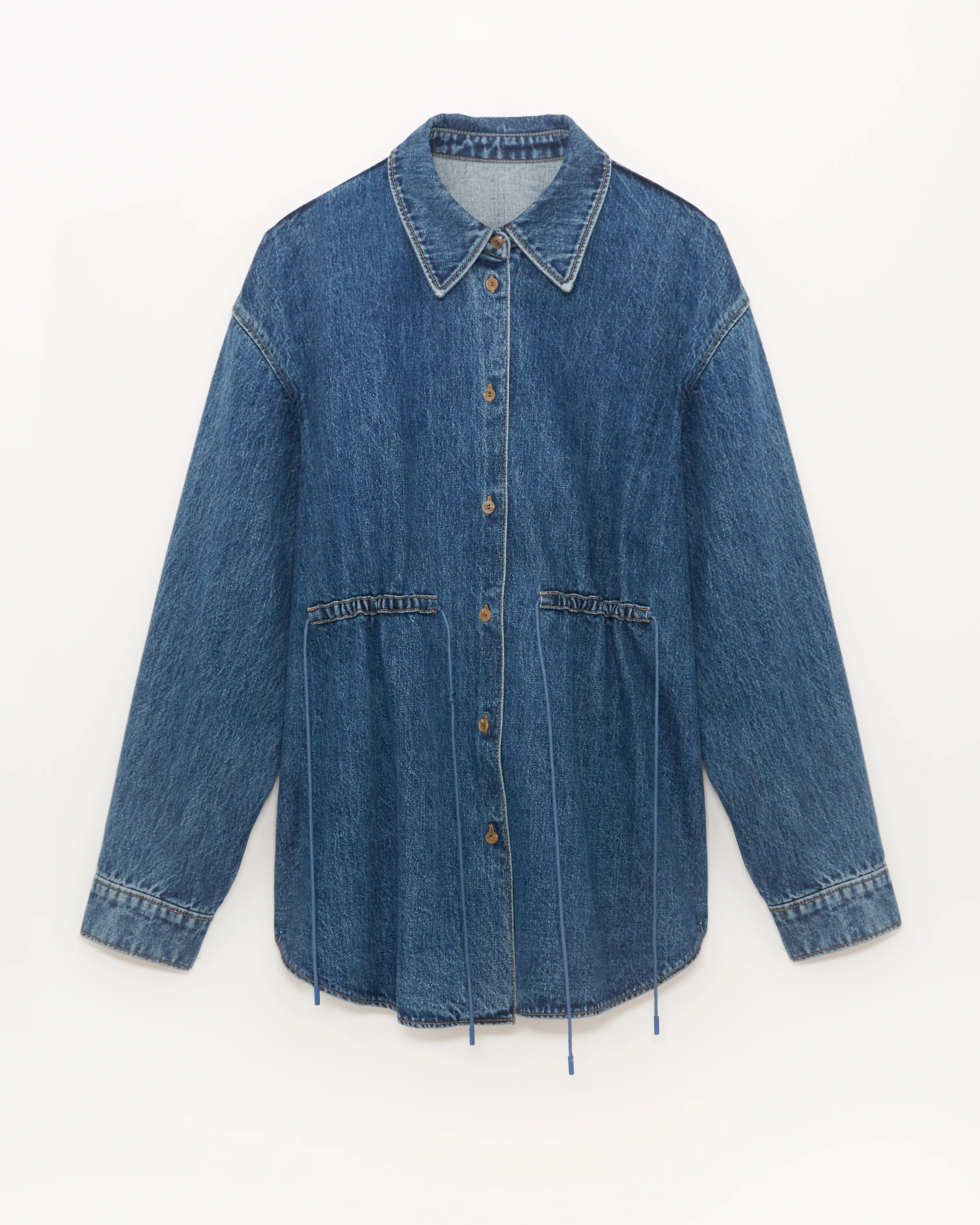 Jolene Shirt Organic Cotton Denim Washed Blue - Image 9