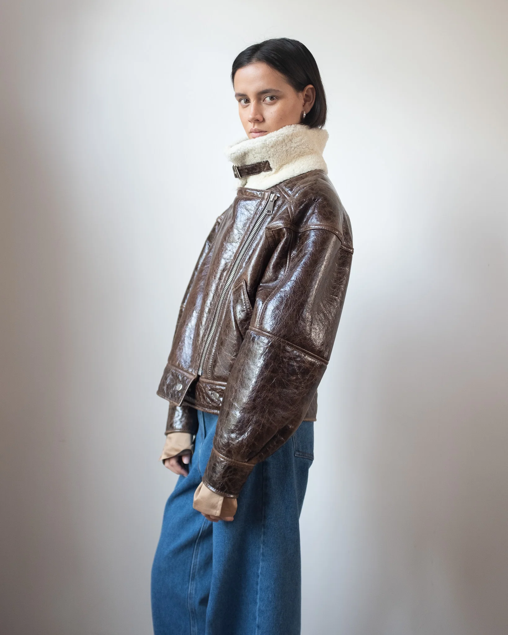 Jordan Jacket Shearling Brown - Image 10