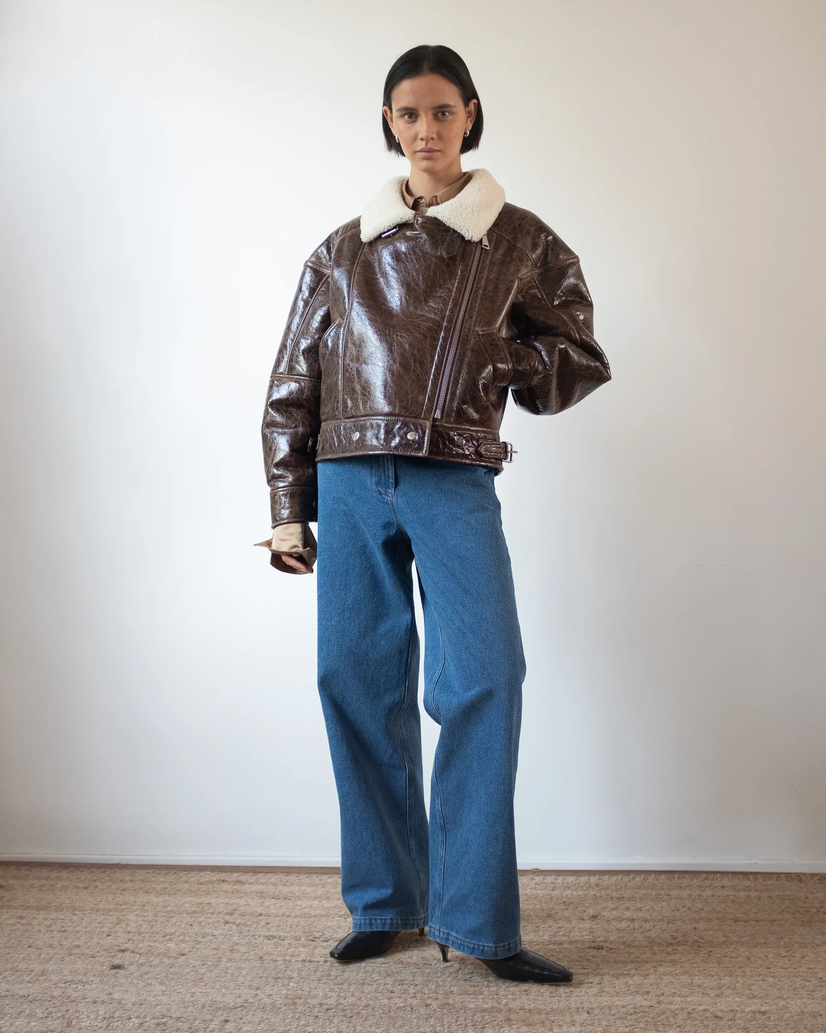 Jordan Jacket Shearling Brown - Image 5