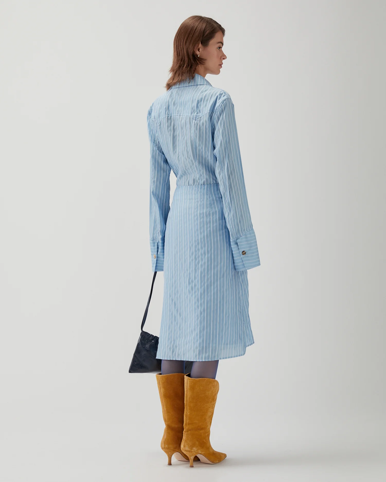 Juniper Skirt Viscose Blend Stripe Blue - Image 5