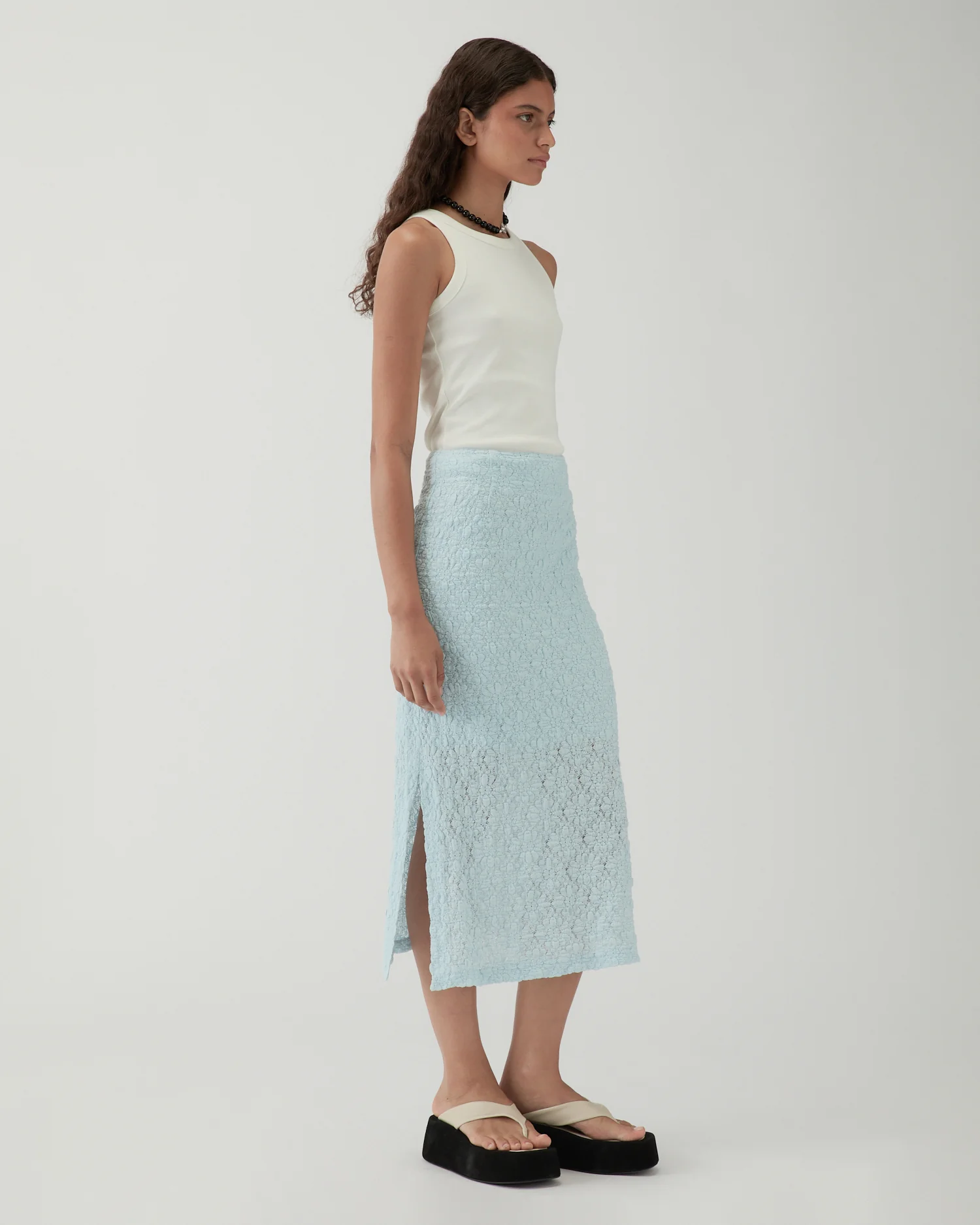 Justine Skirt Lace Floral Blue - Image 3