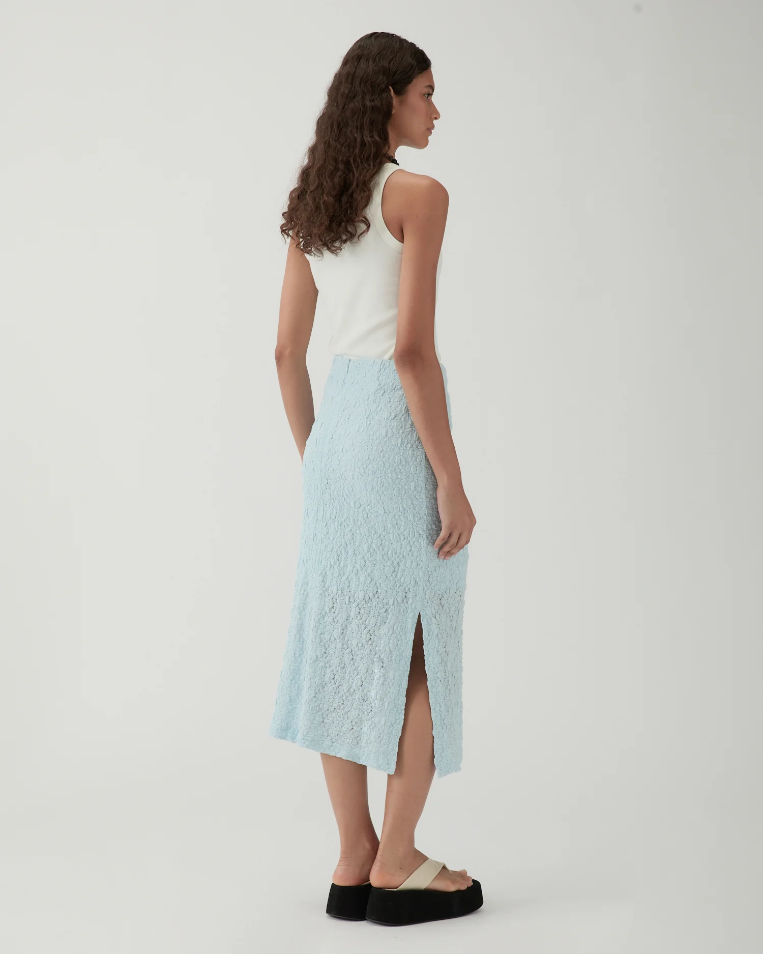 Justine Skirt Lace Floral Blue - Image 4