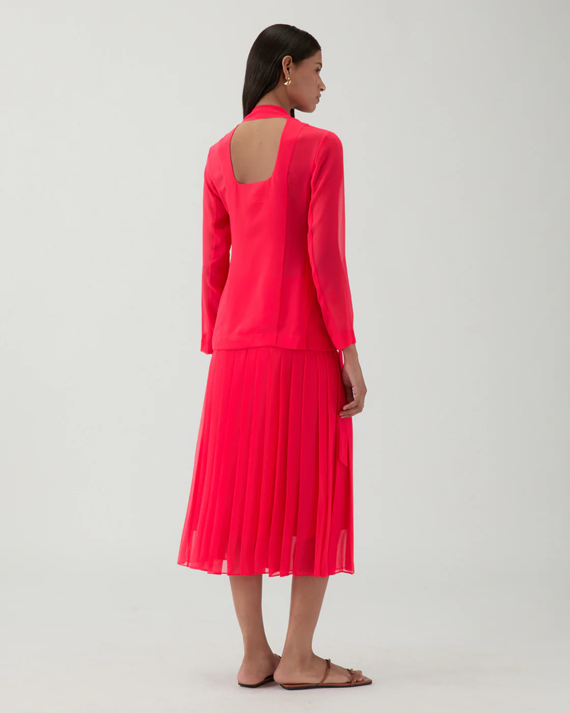 Kekoa Top Chiffon Hot Pink - Image 4