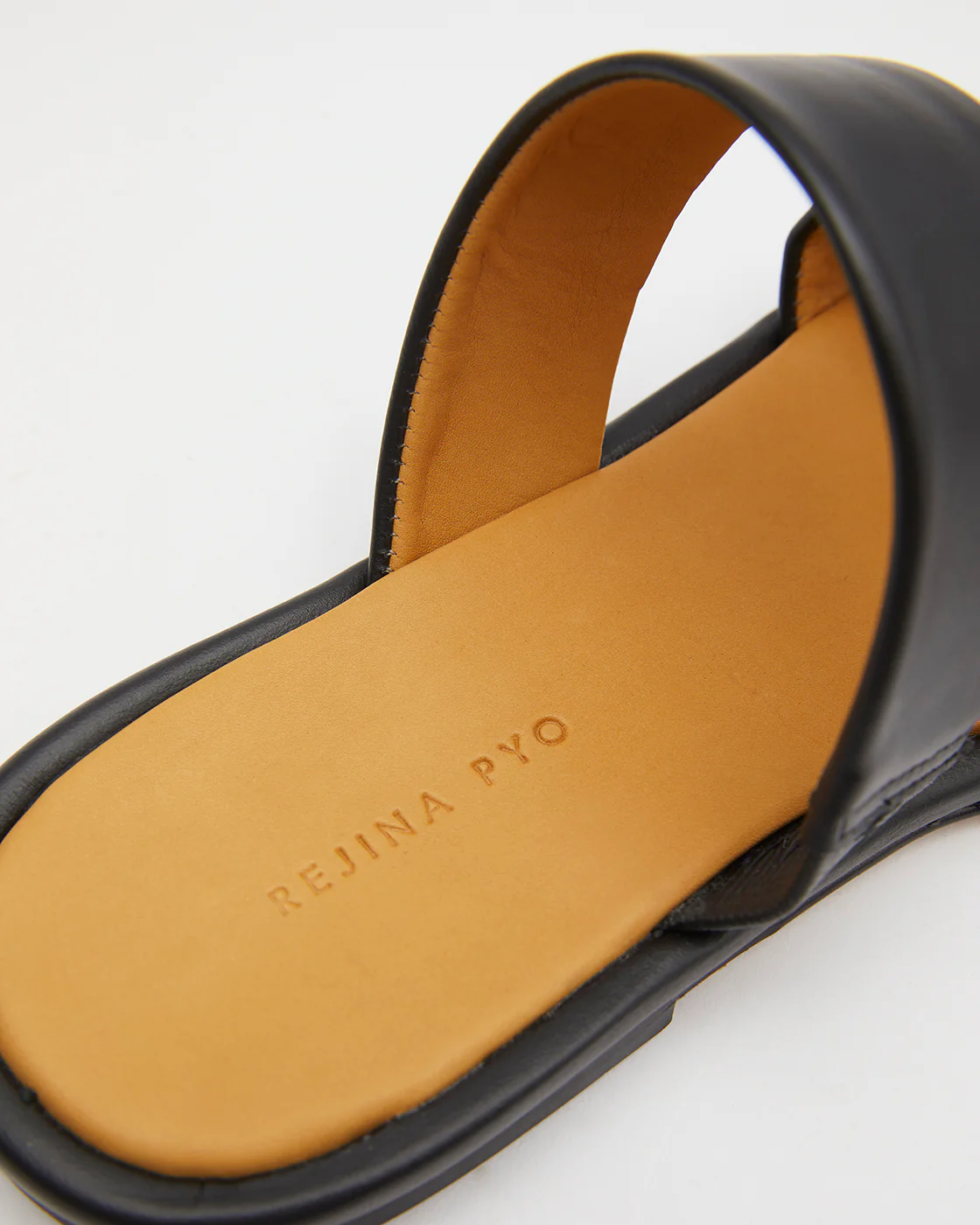 Larissa Flat Sandal 10mm Leather Black - Image 3