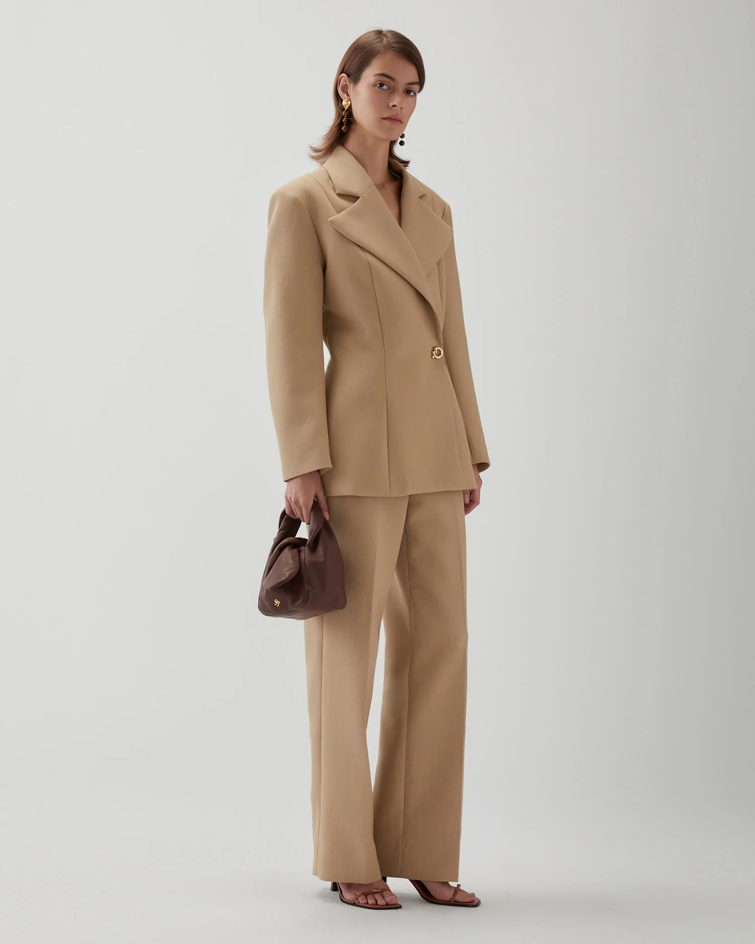 Leila Blazer Cotton Silk Double-face Beige - Image 4