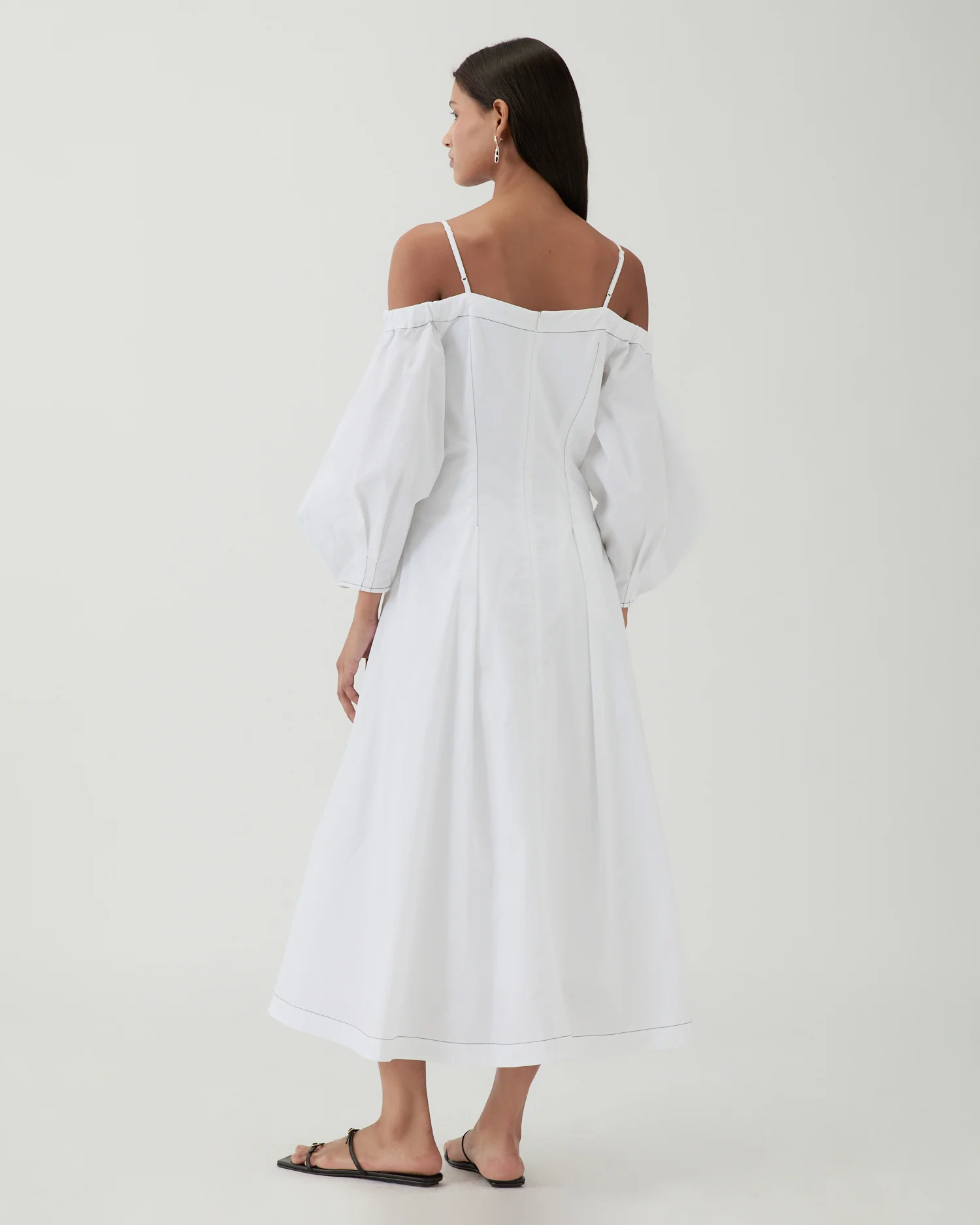 Leila Dress Organic Cotton Off-White - Image 2
