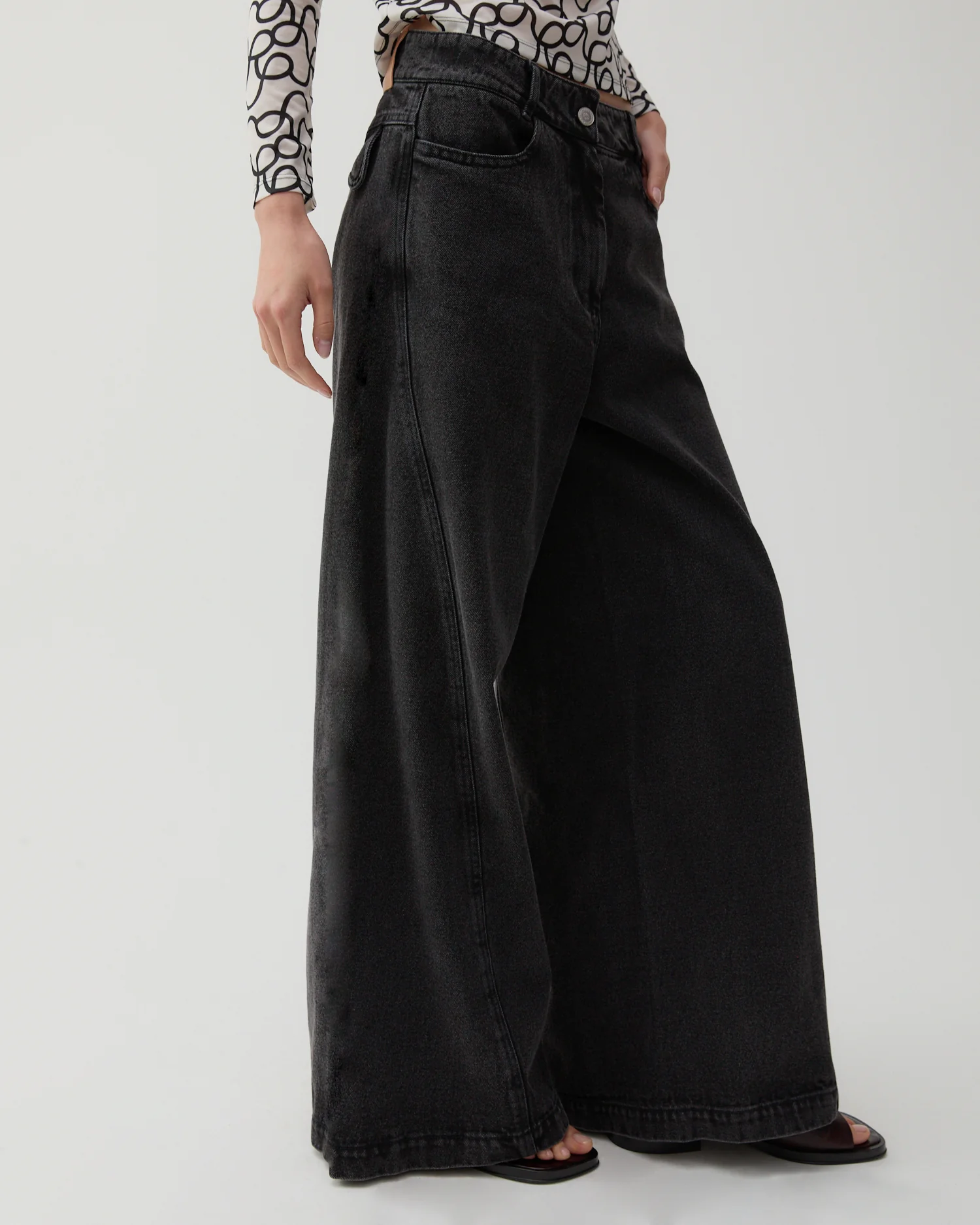 Linda Trousers Organic Cotton Denim Black - Image 4