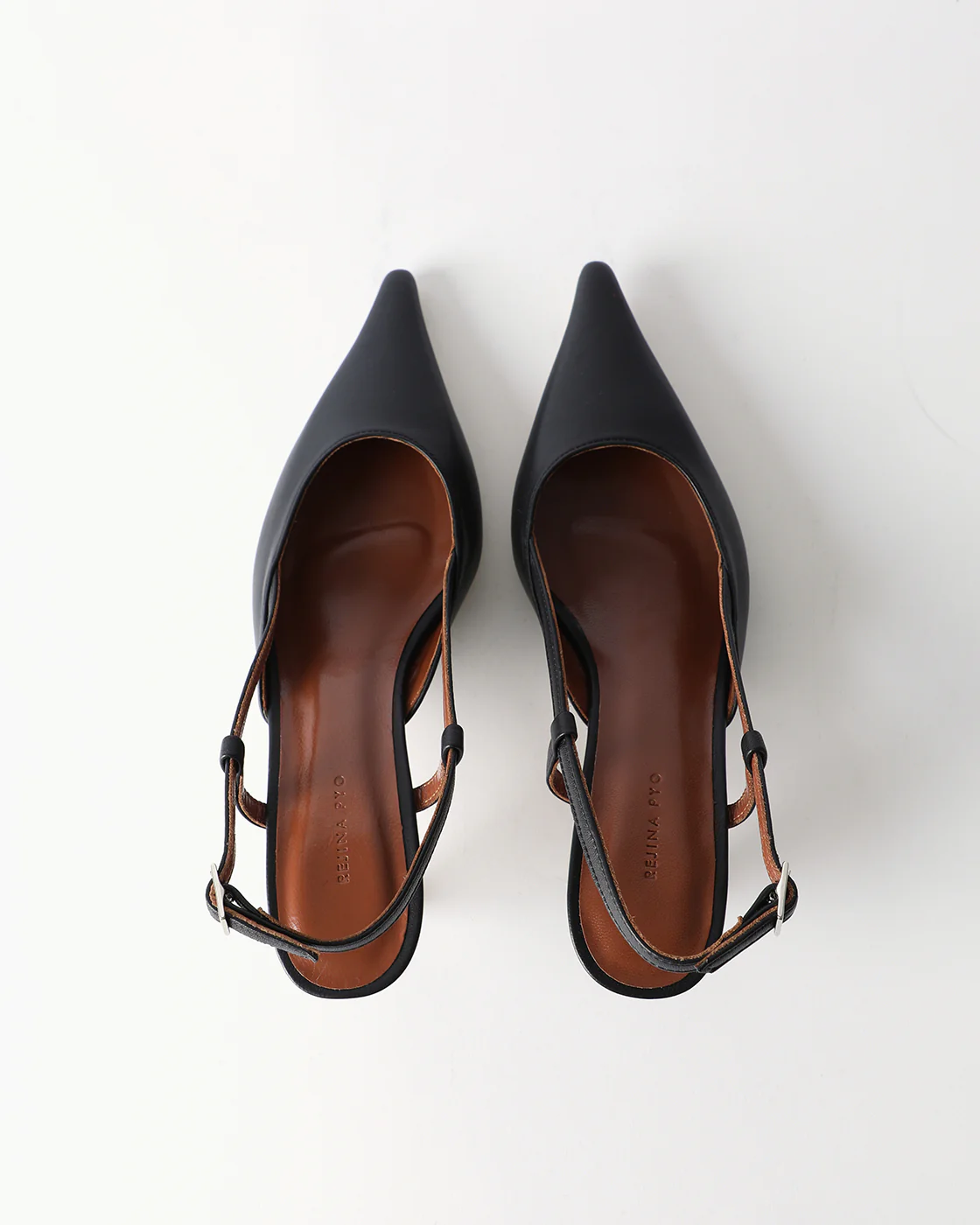 Lou Kitten Heels Leather Black - Image 8