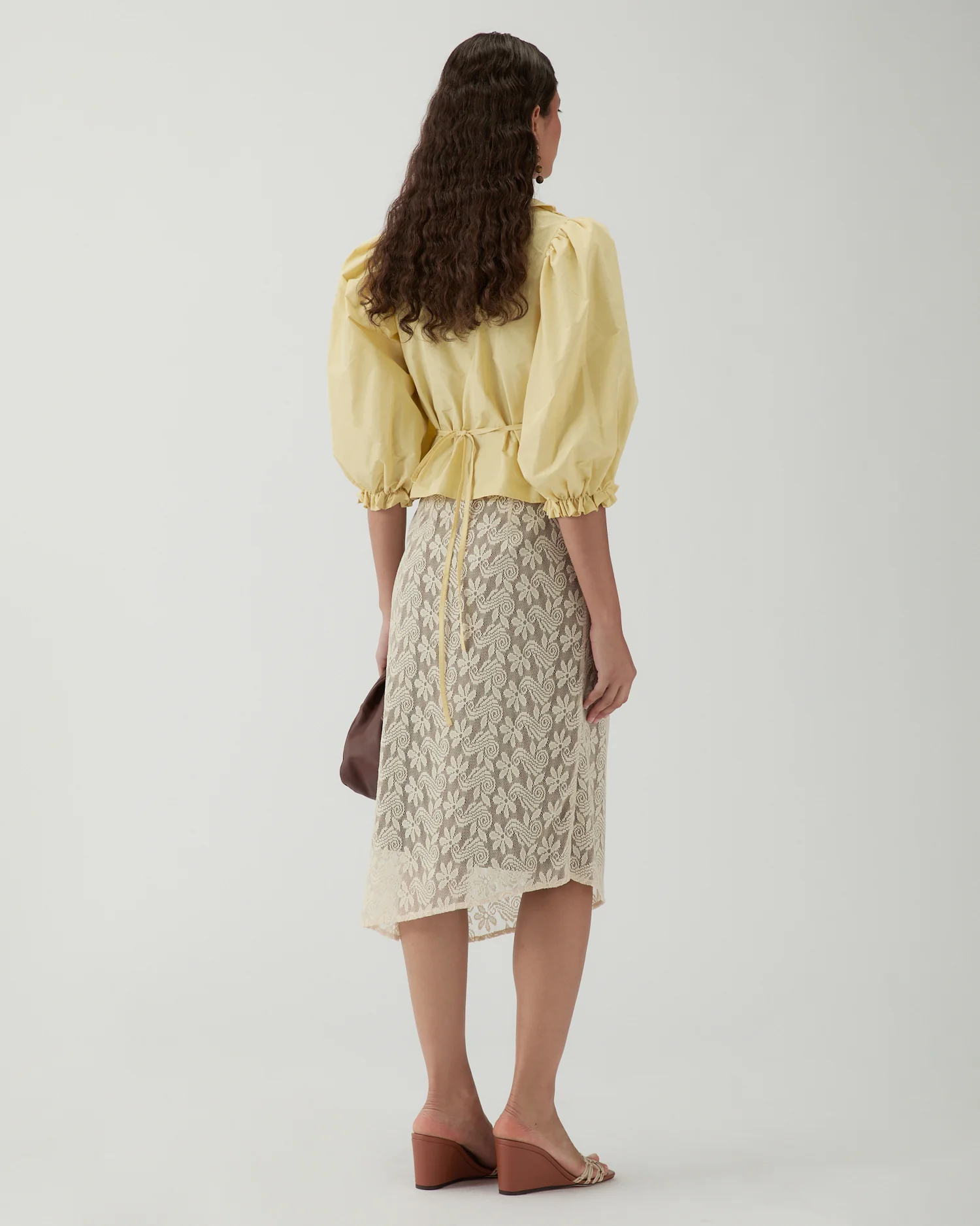 Luna Blouse Taffeta Yellow - Image 3